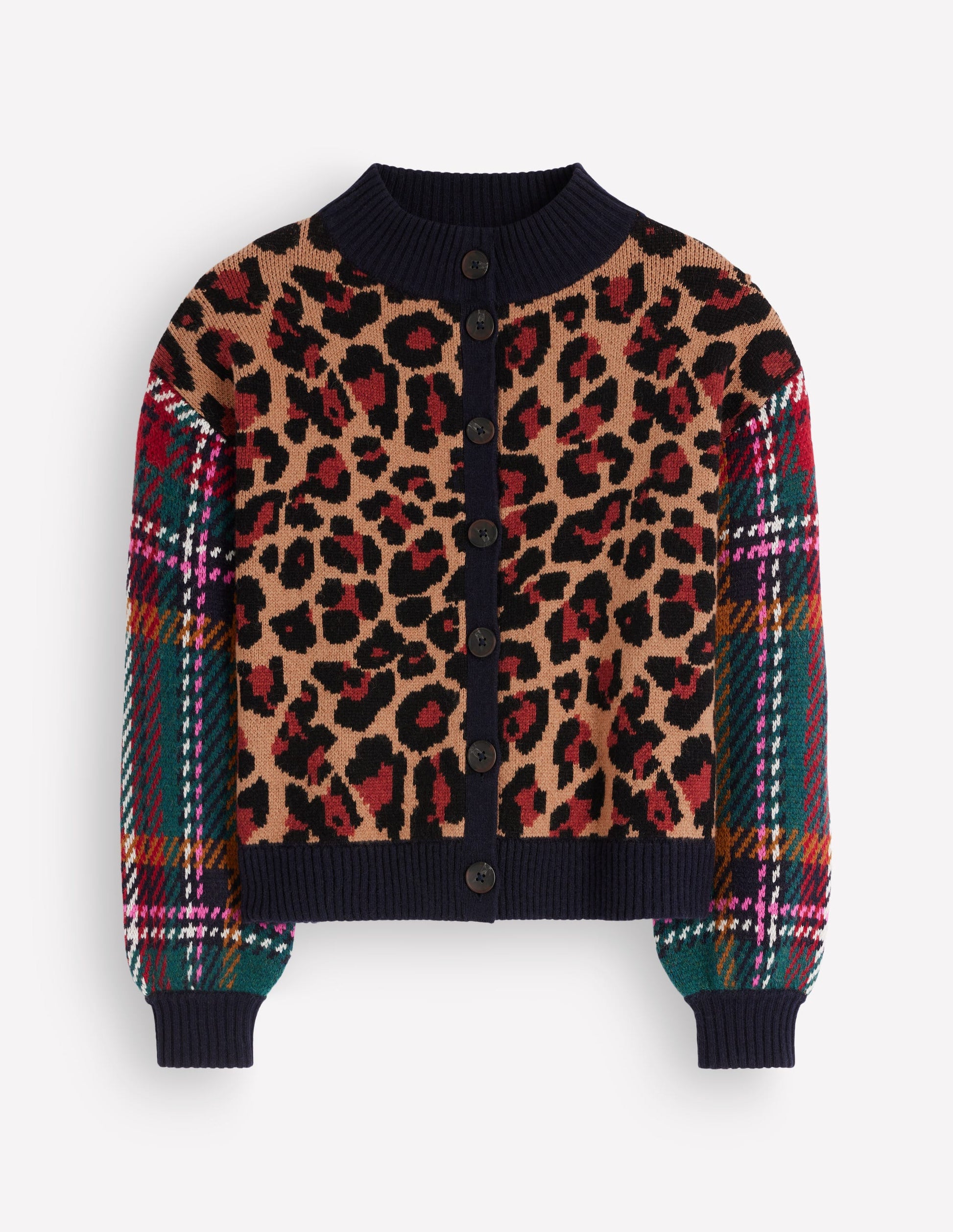 Jemma Jacquard-Strickjacke-Leopardenmuster Kuddelmuddel-6