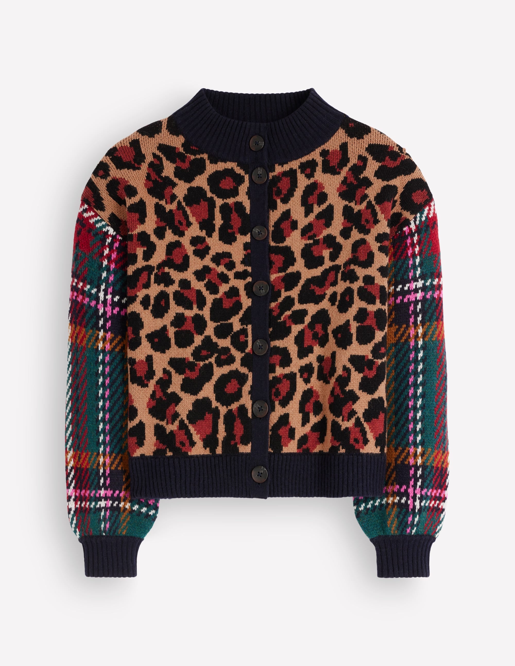 Jemma Jacquard-Strickjacke-Leopardenmuster Kuddelmuddel - Image 6
