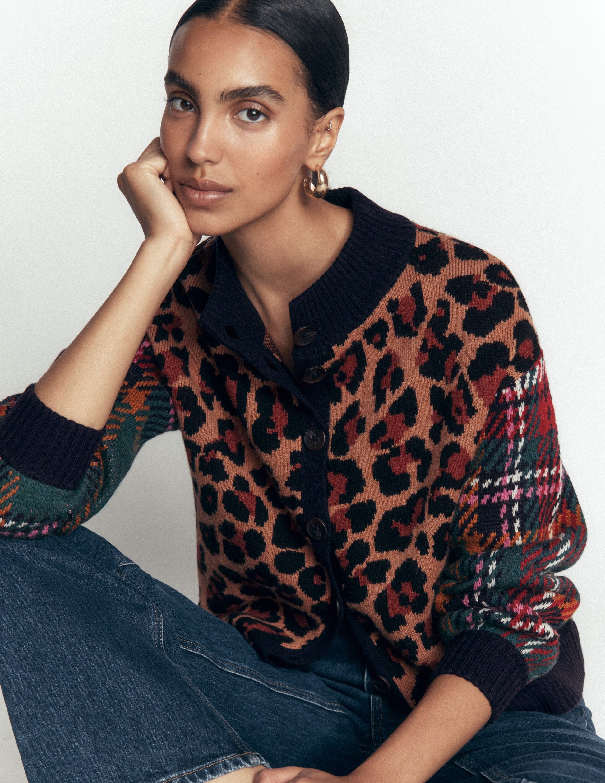 Jemma Jacquard-Strickjacke-Leopardenmuster Kuddelmuddel-1