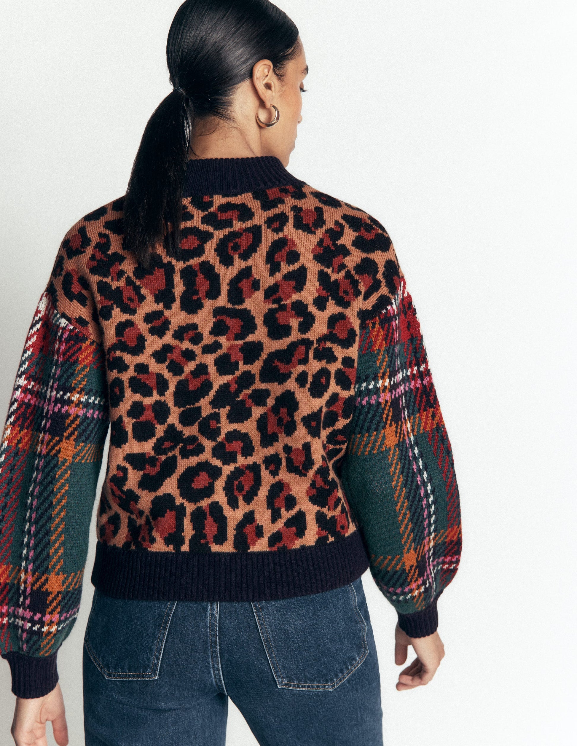 Jemma Jacquard-Strickjacke-Leopardenmuster Kuddelmuddel-3