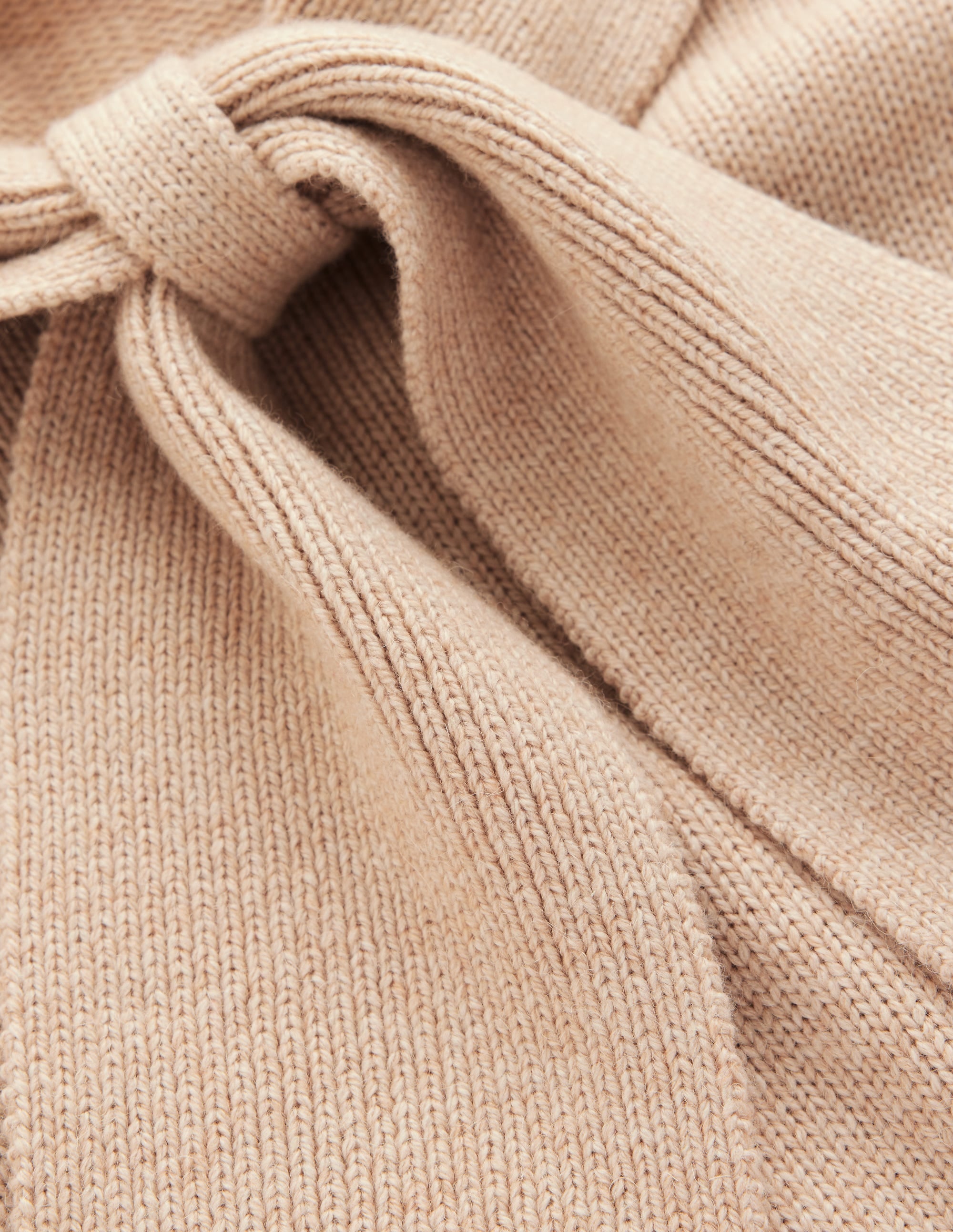 Lydia Strickpullover mit Bindeschleife am Ausschnitt-Graubraun Meliert - Image 7
