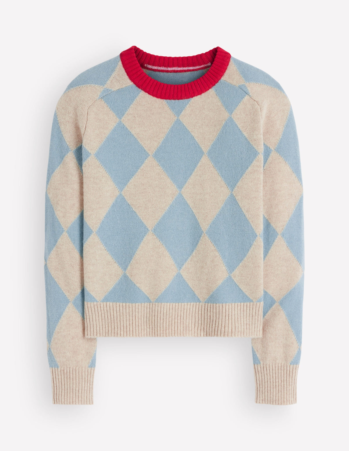Ariadne Pullover aus Alpaka-Mischung-Blau Argyle - Image 5