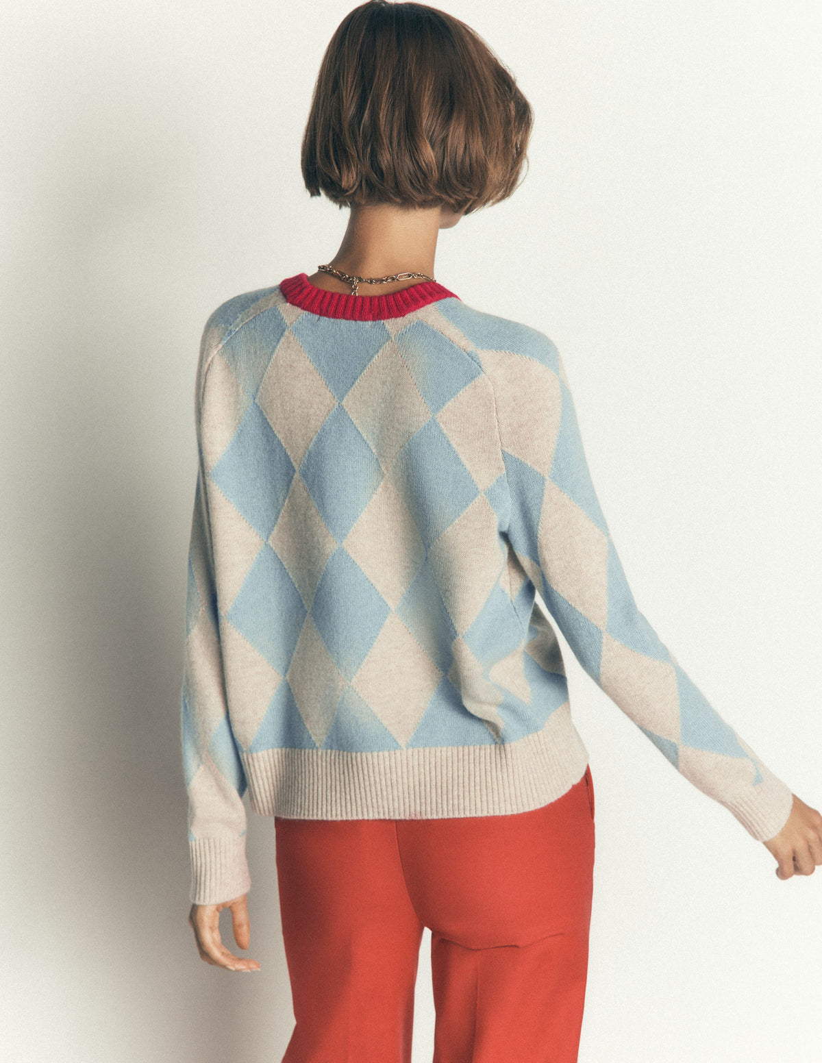 Ariadne Pullover aus Alpaka-Mischung-Blau Argyle-4