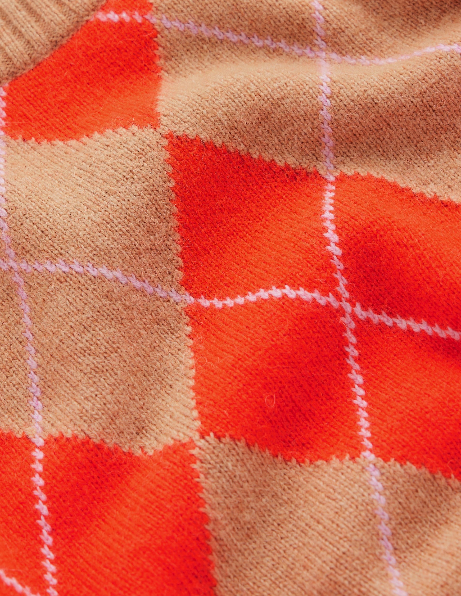 Ariadne Pullover aus Alpaka-Mischung-Orange Argyle-7
