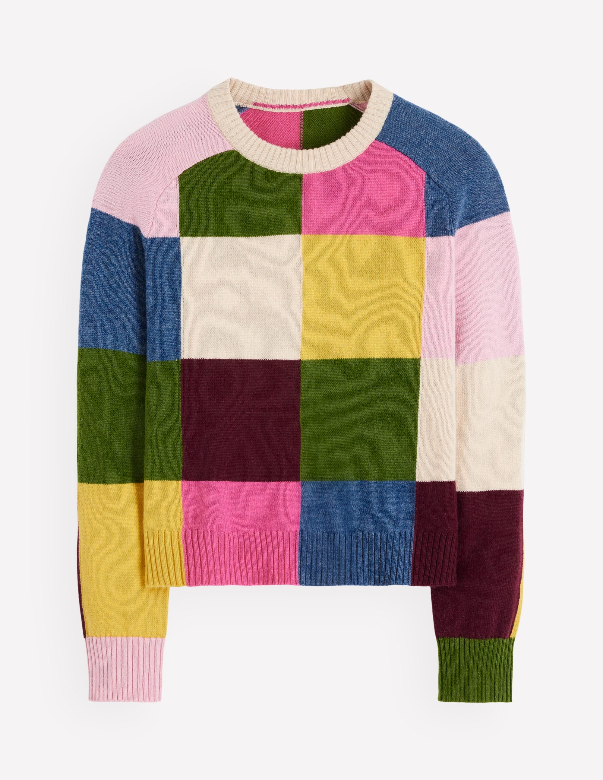 Ariadne Pullover aus Alpaka-Mischung-Bunt Vichykaro - Image 7