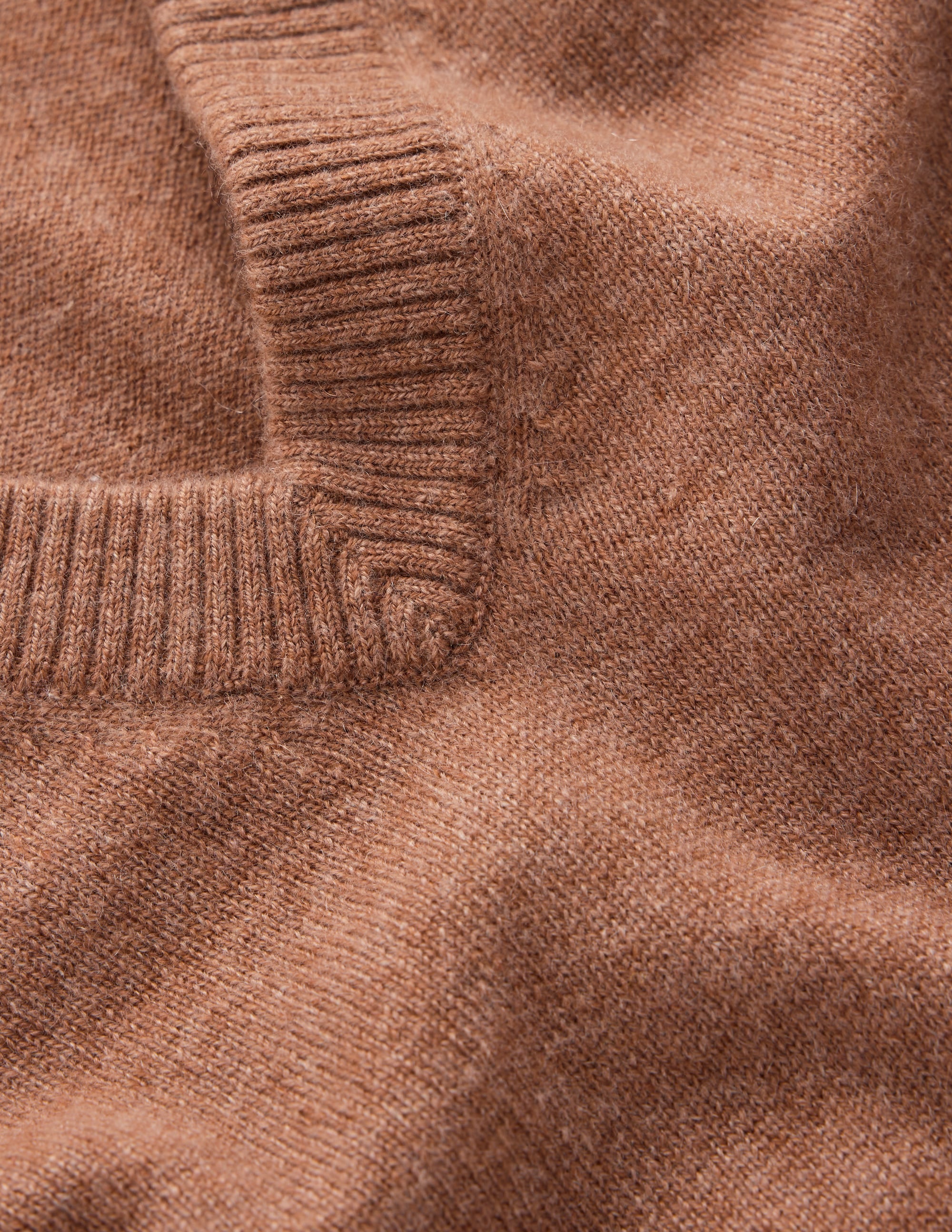 Elsie Cashmere V Neck Jumper-Warm Ginger - Image 7