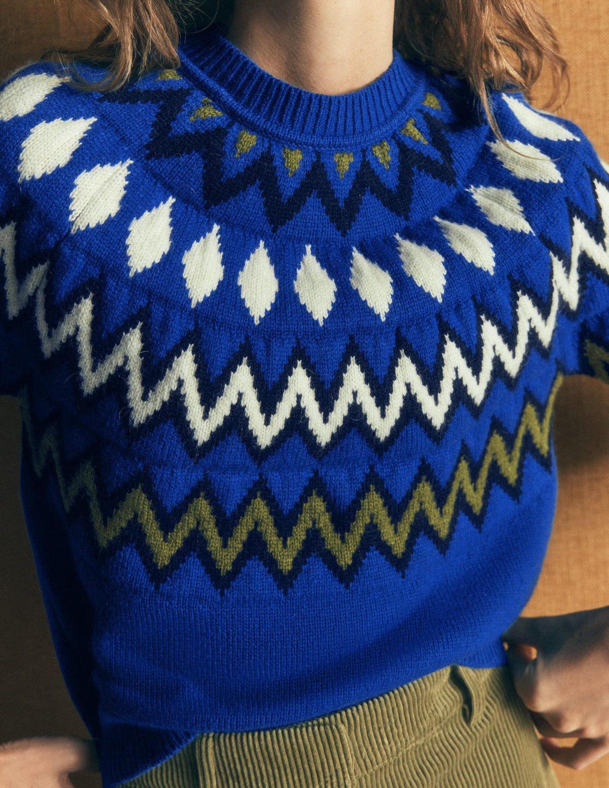 Mae Fair-Isle-Strickpullover-BLAU PASSE - Image 2