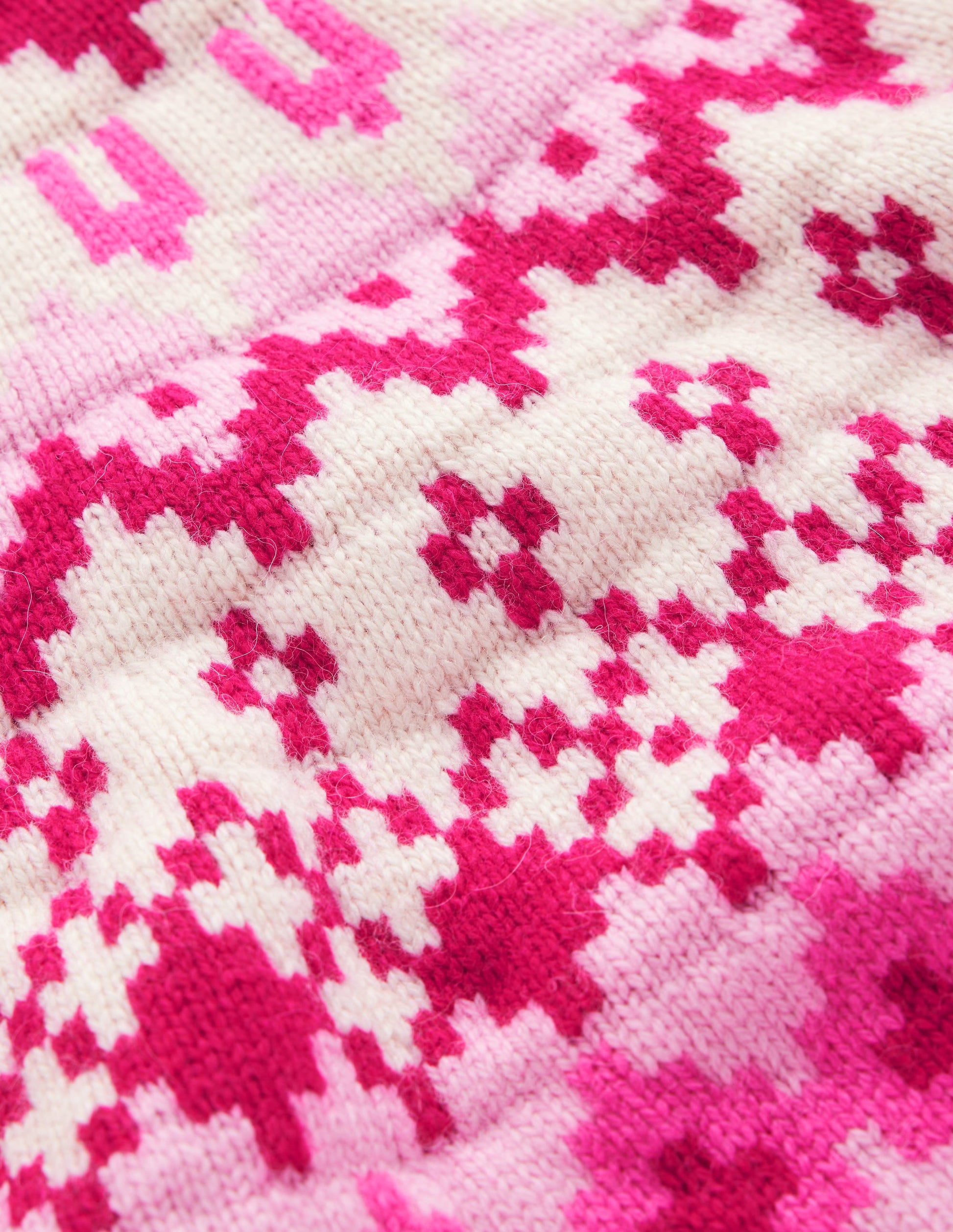 Pull Mae à motif jacquard-Bourgeon rouge chiné-8