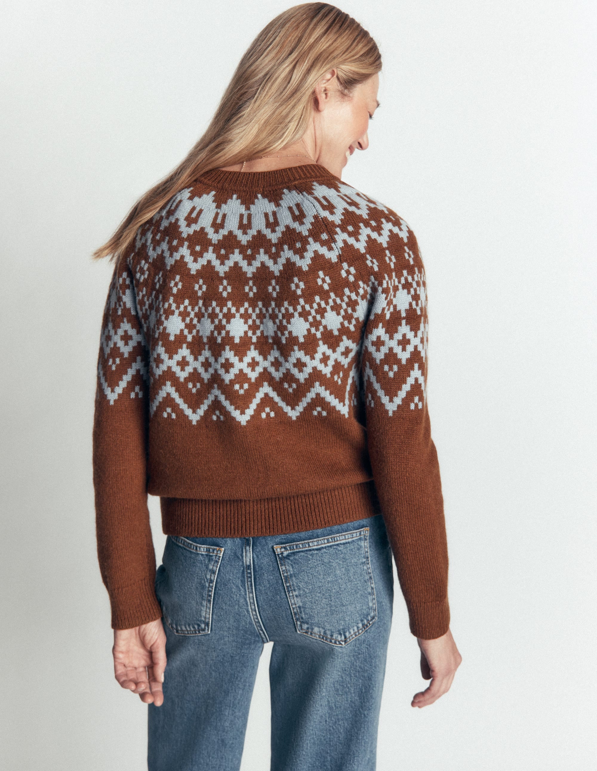 Mae Fair Isle Cardigan-Potting Soil - Image 4