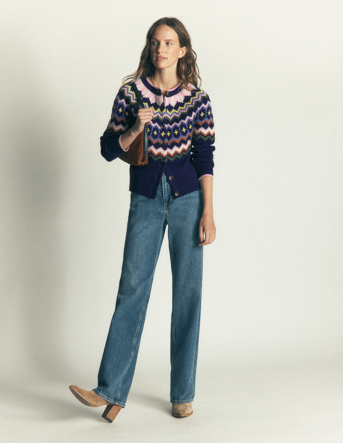 Mae Fair-Isle-Strickjacke-Navy mit Fair Isle-6