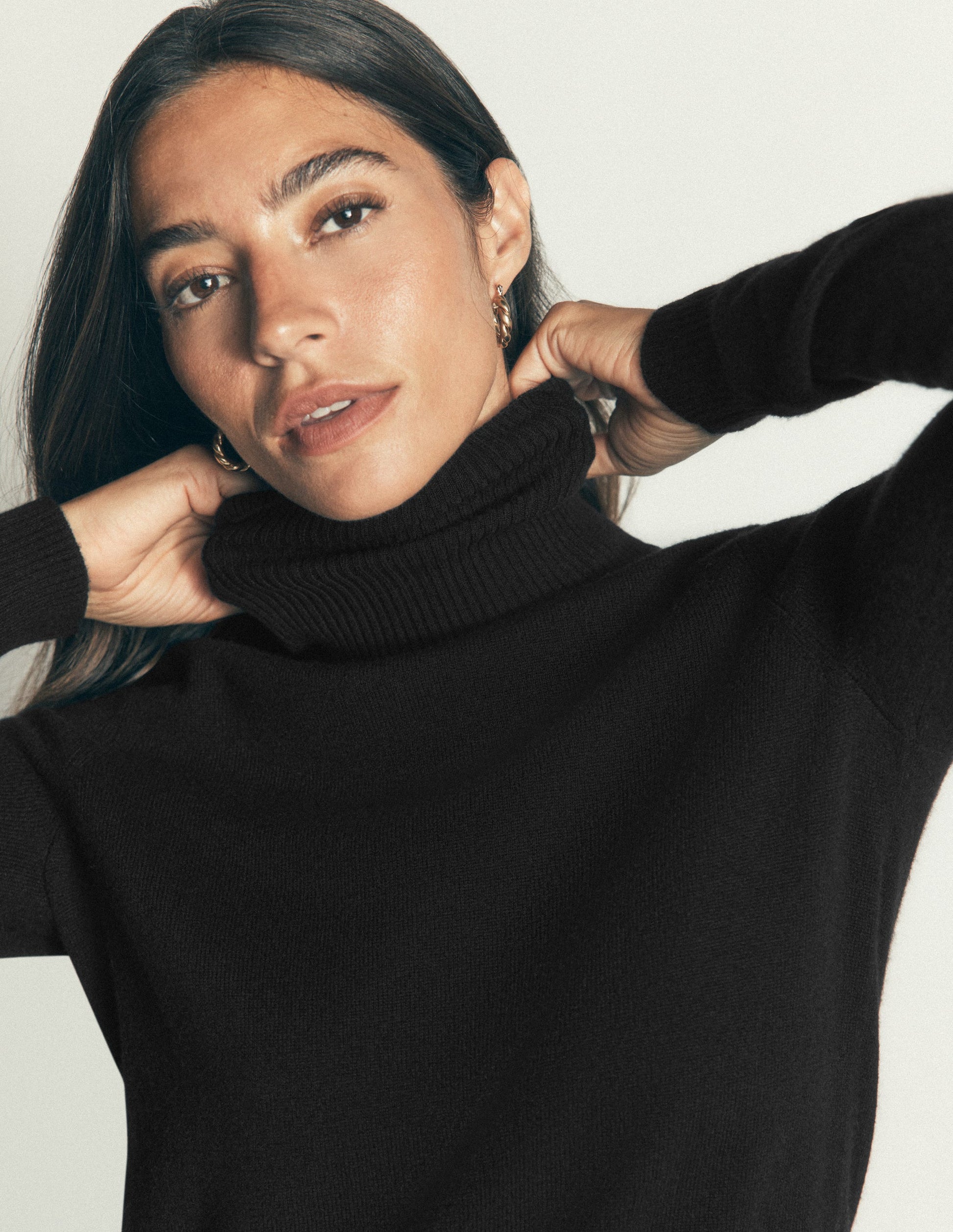 Elsie Rollkragenpullover aus Kaschmir-Schwarz-2