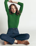 Elsie Rollkragenpullover aus Kaschmir-Frisches Grün