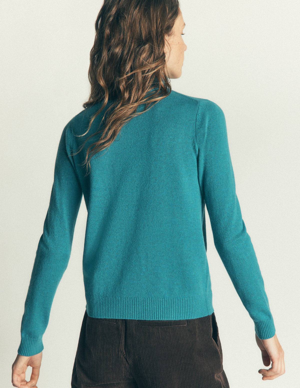 Elsie Rollkragenpullover aus Kaschmir-Azurblau - Image 4