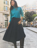 Elsie Rollkragenpullover aus Kaschmir-Azurblau