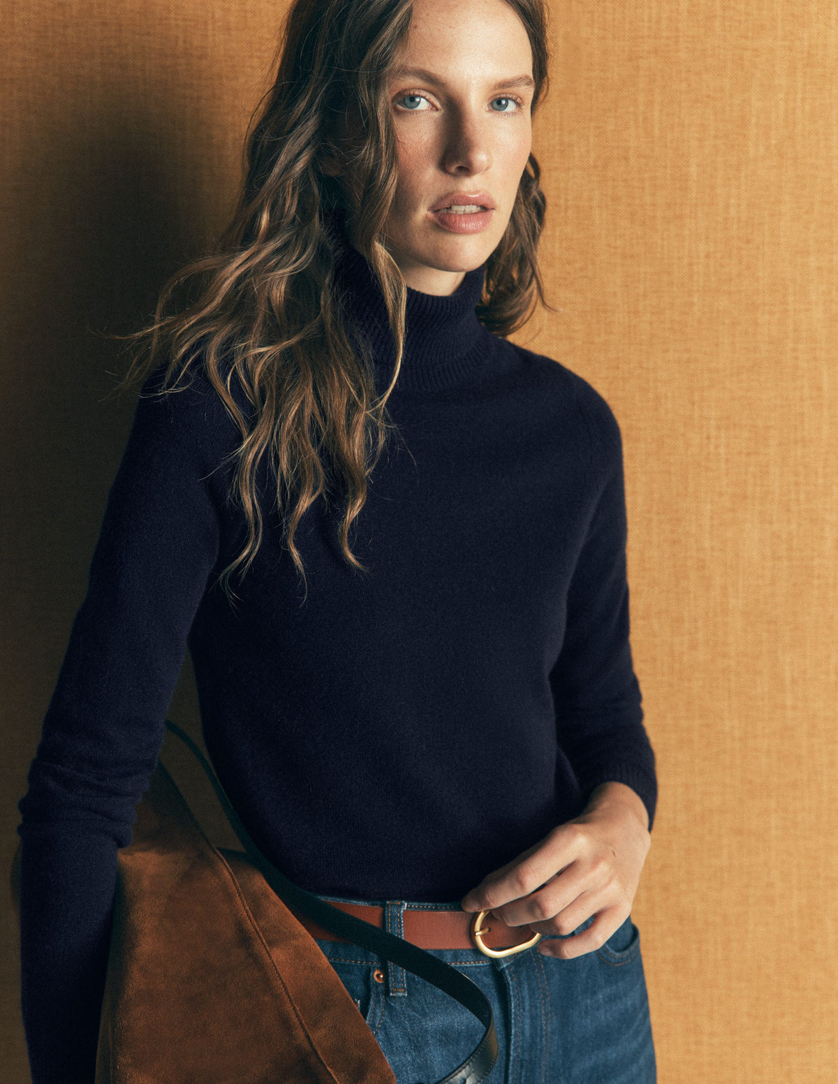 Elsie Rollkragenpullover aus Kaschmir-Marineblau - Image 1