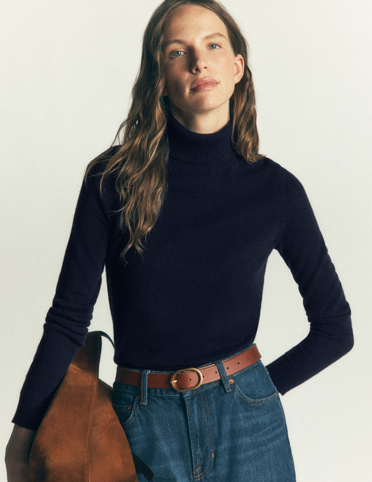 Elsie Rollkragenpullover aus Kaschmir-Marineblau-4
