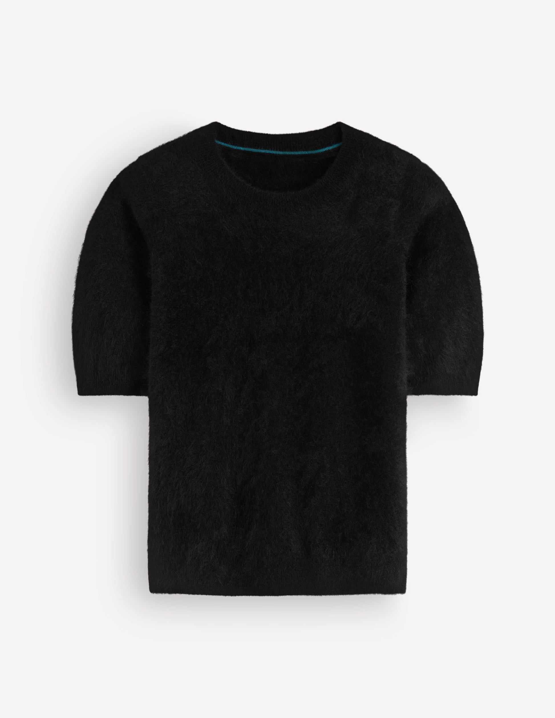 Kat T-Shirt aus gebürstetem Kaschmir-Schwarz-5