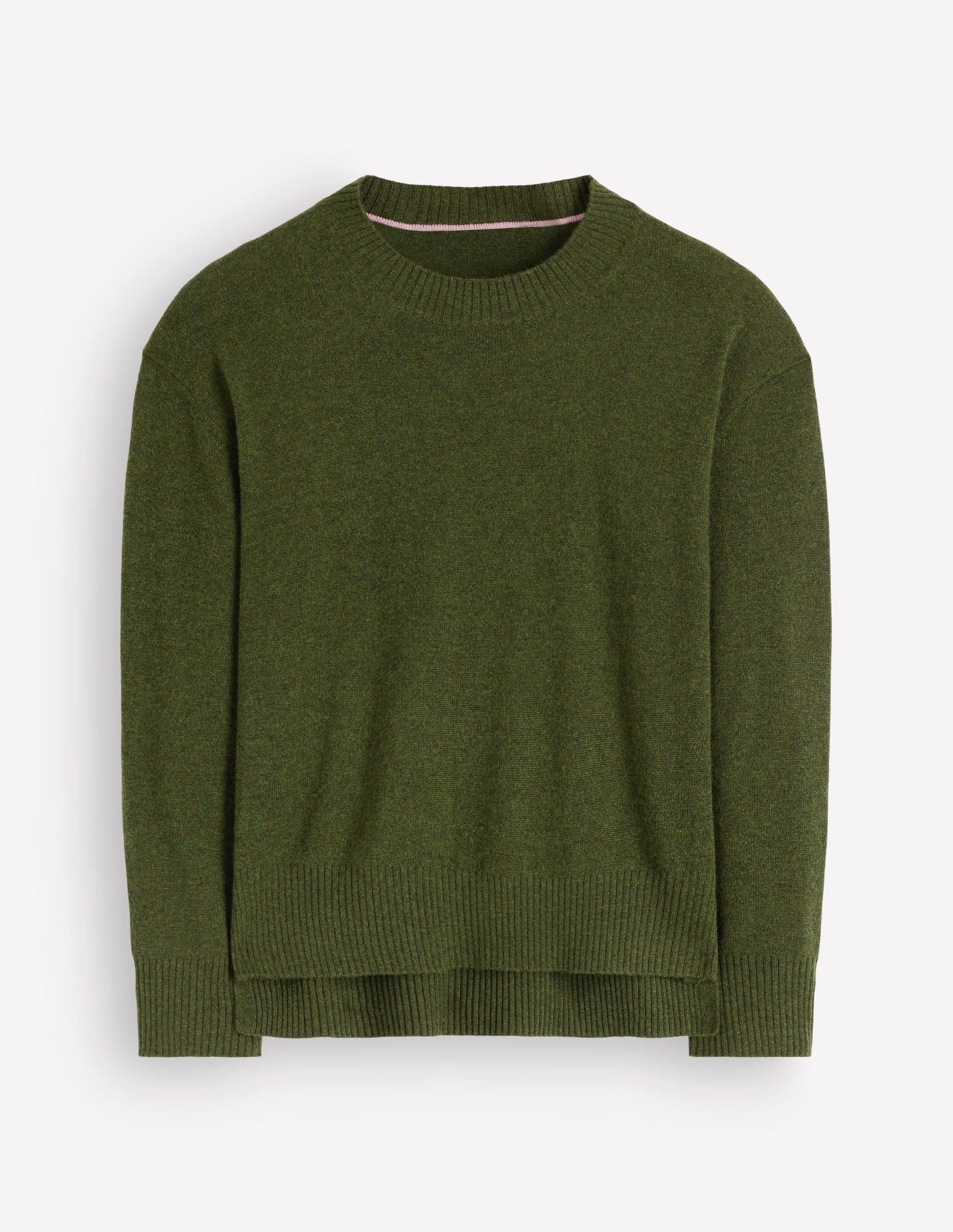 Fay Cashmere Crew Neck Jumper-Dark Courtyard melange-5