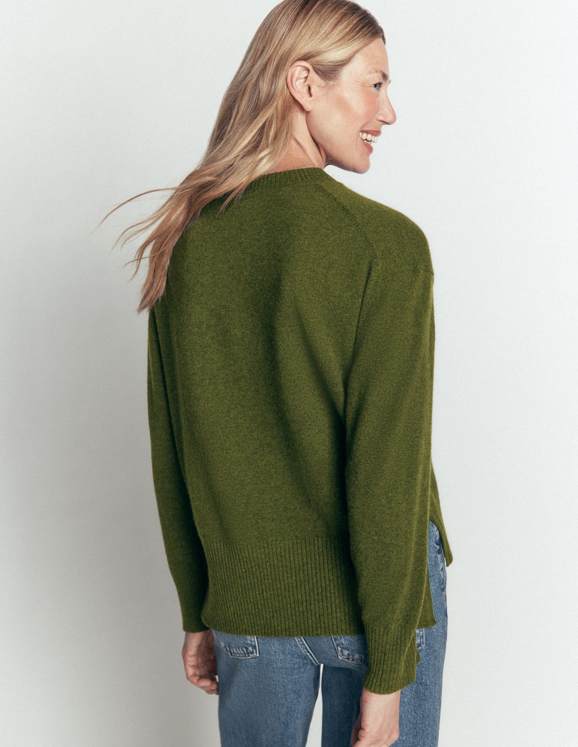 Fay Cashmere Crew Neck Jumper-Dark Courtyard melange - Image 3