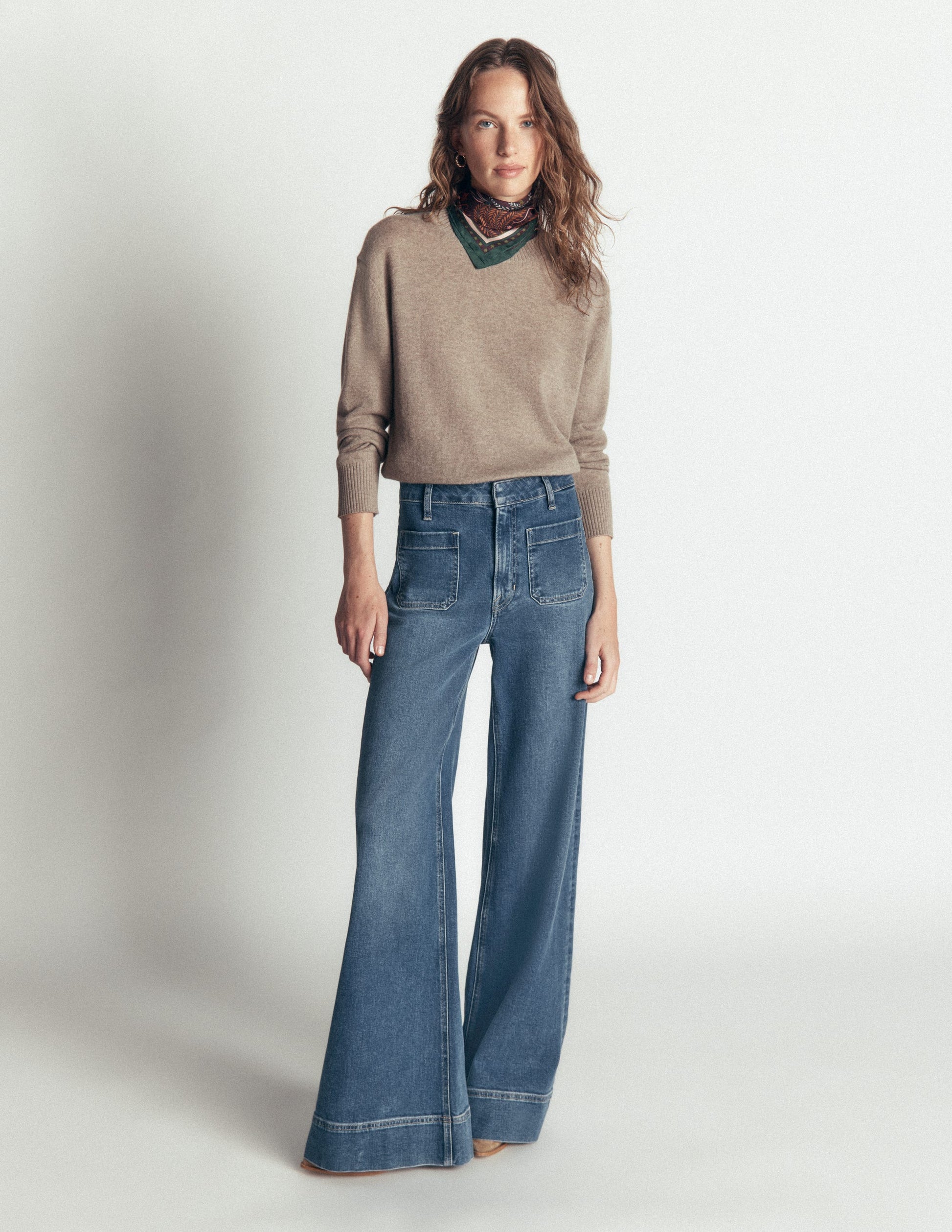 Fay Cashmere Crew Neck Jumper-Mink Melange-4
