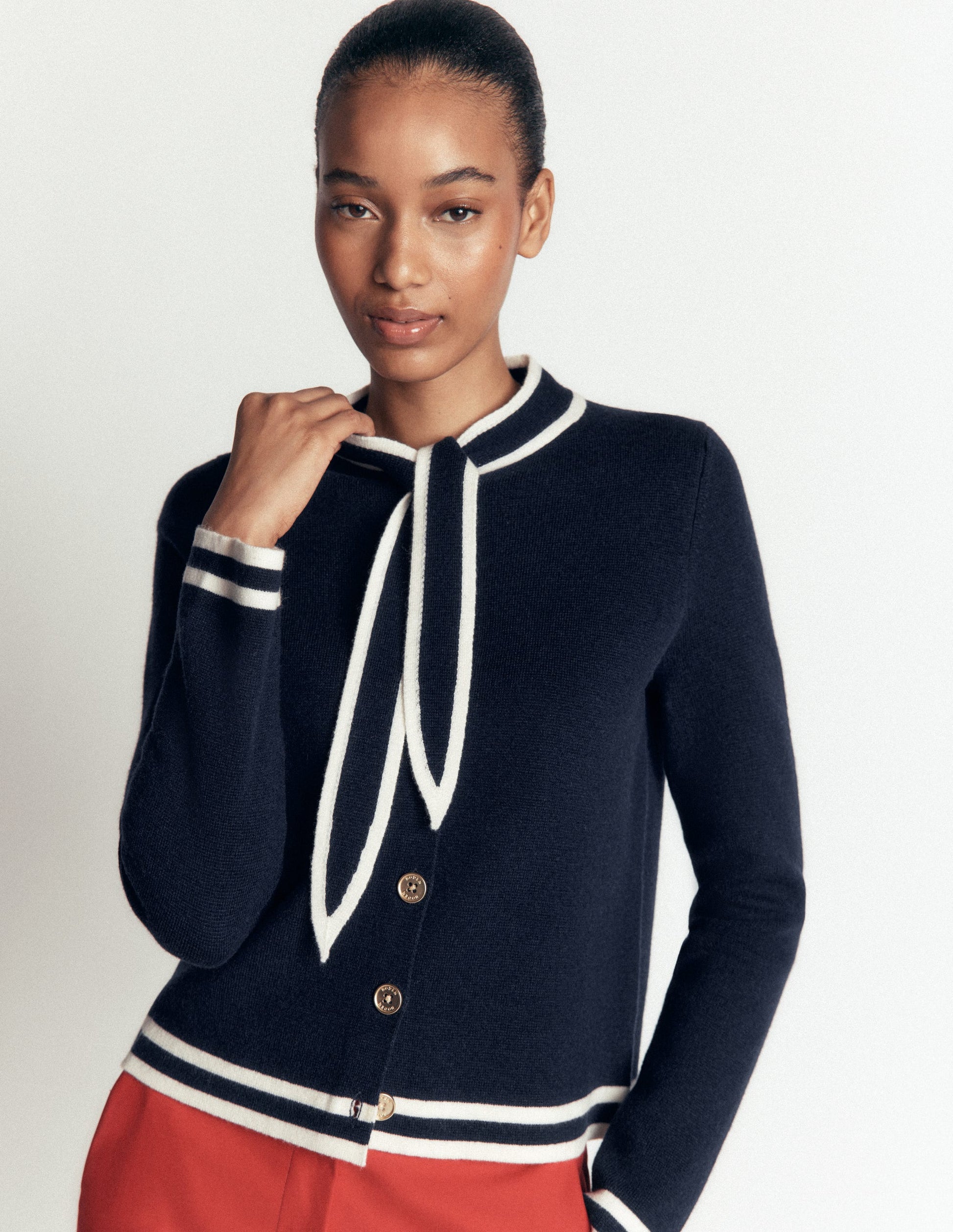 Milano Jacke zum Binden-Marineblau-5