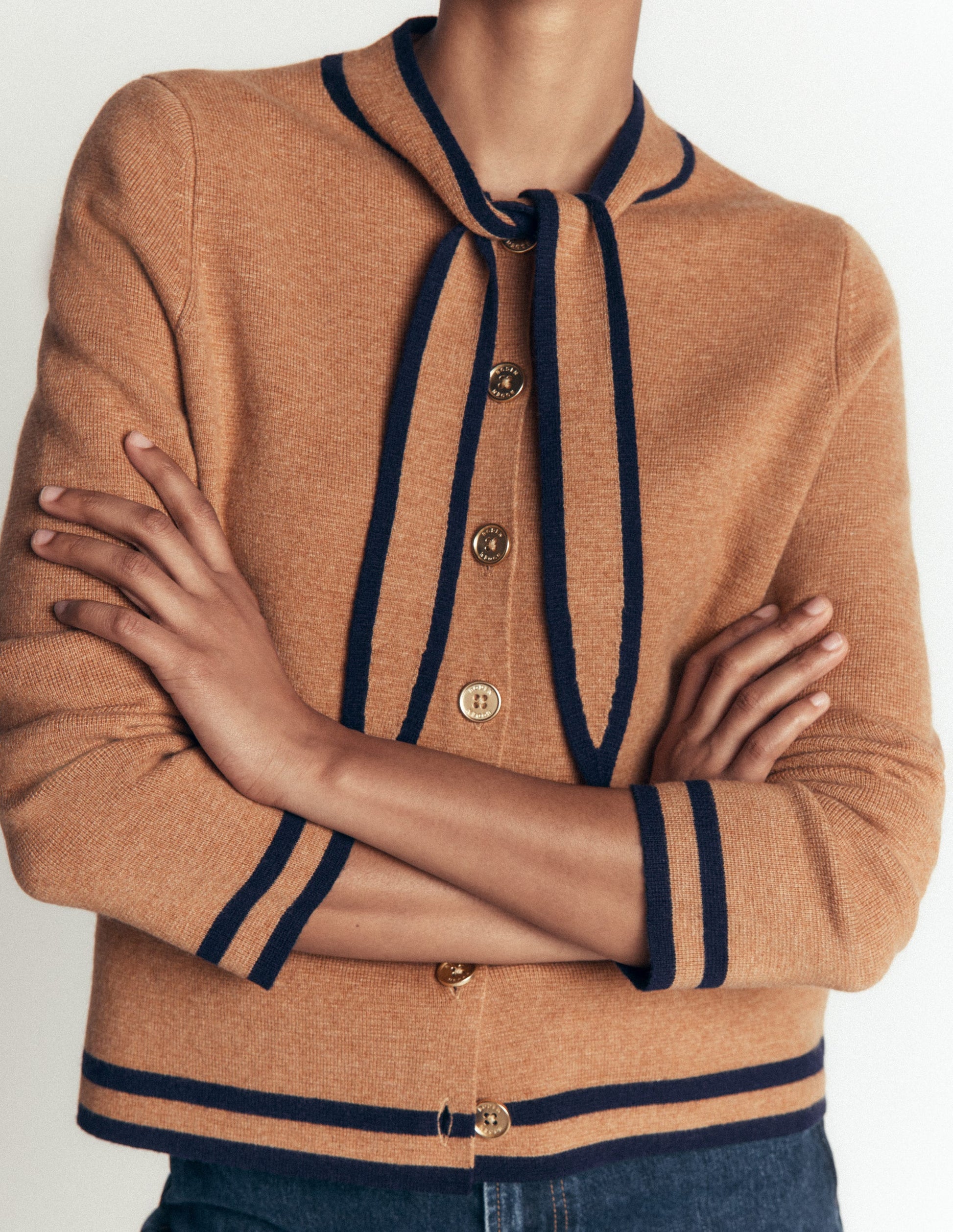 Milano Jacke zum Binden-Kamelbraun-2