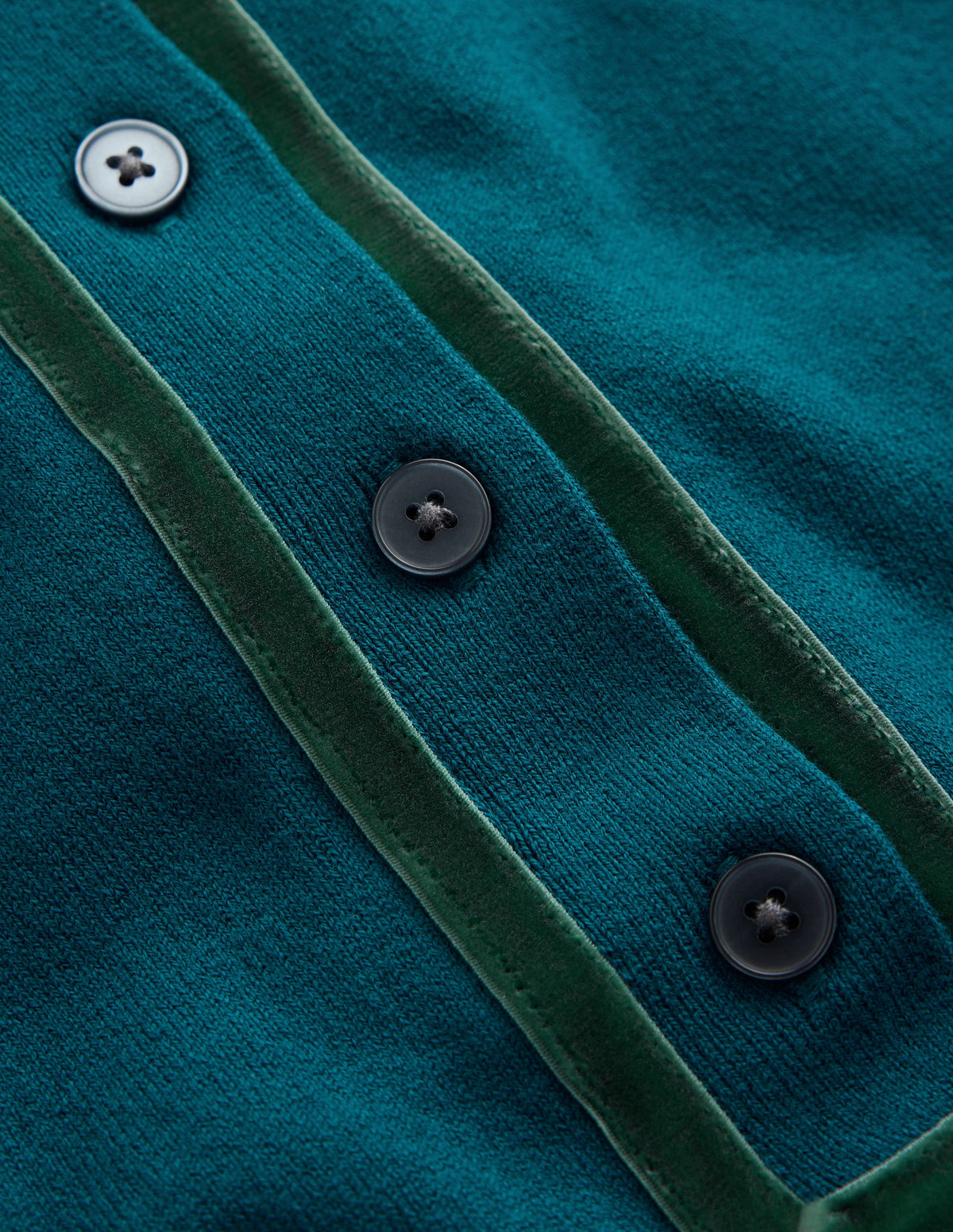 Violet Henley-Shirt mit Samtbesatz-Tintenblau - Image 7