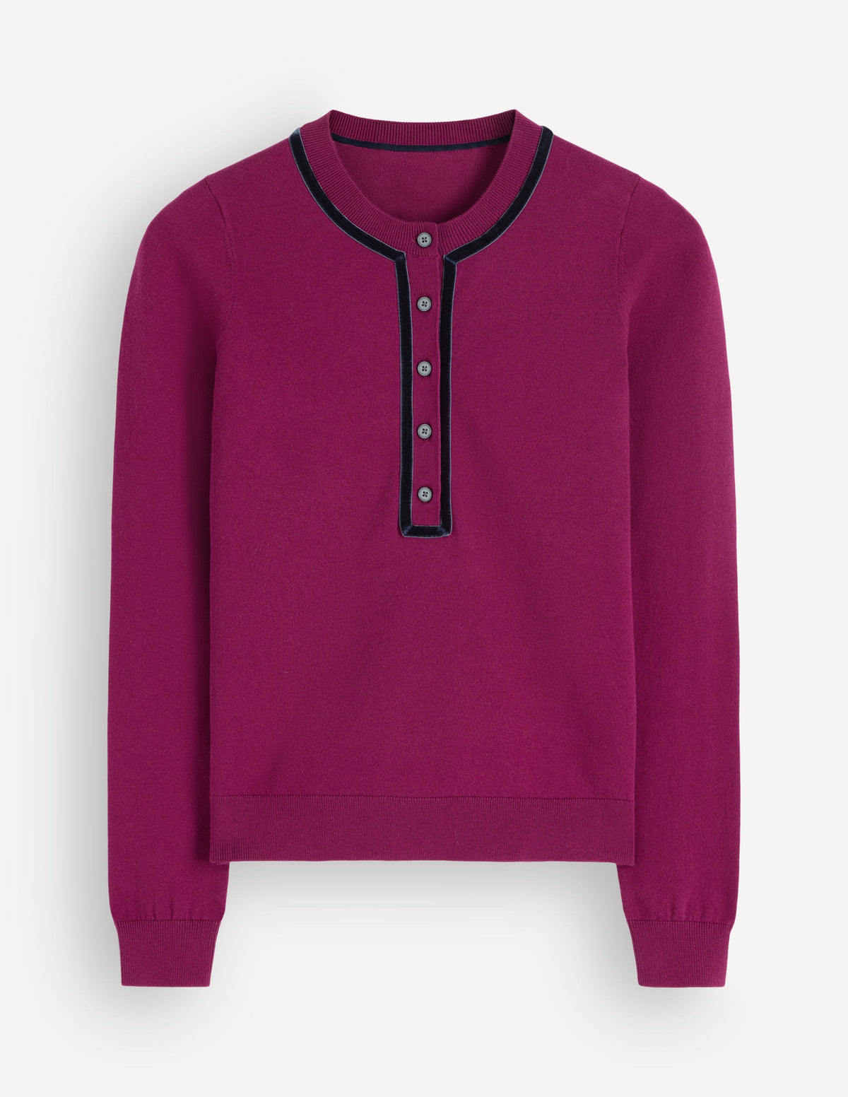 Violet Henley-Shirt mit Samtbesatz-Multi Lace - Image 5