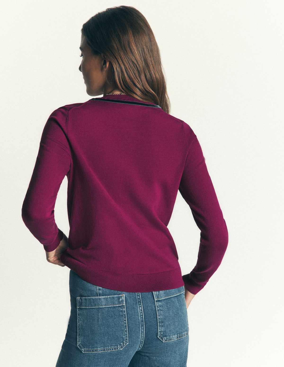 Violet Henley-Shirt mit Samtbesatz-Multi Lace-3