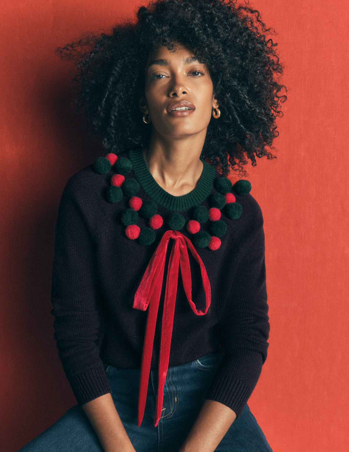 Mae Origineller Pullover-Marineblau Kranz - Image 1