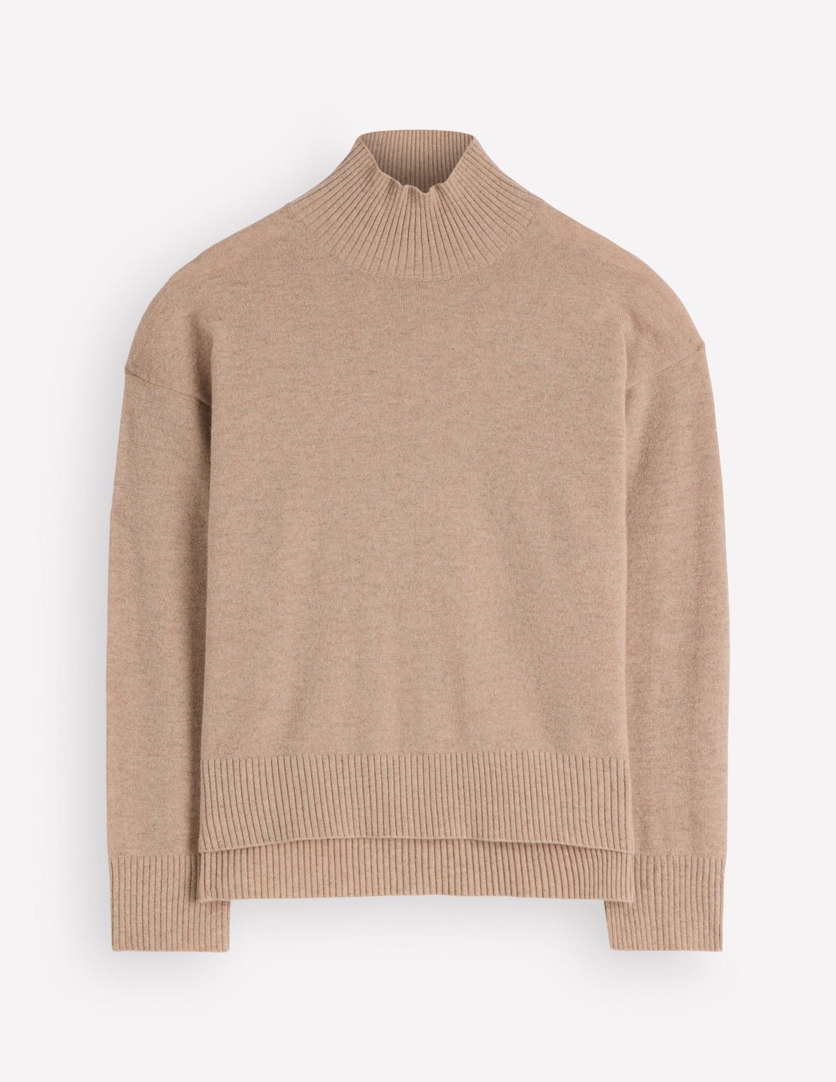 Fay Hochgeschlossener Kaschmirpullover-Graubraun Meliert - Image 7
