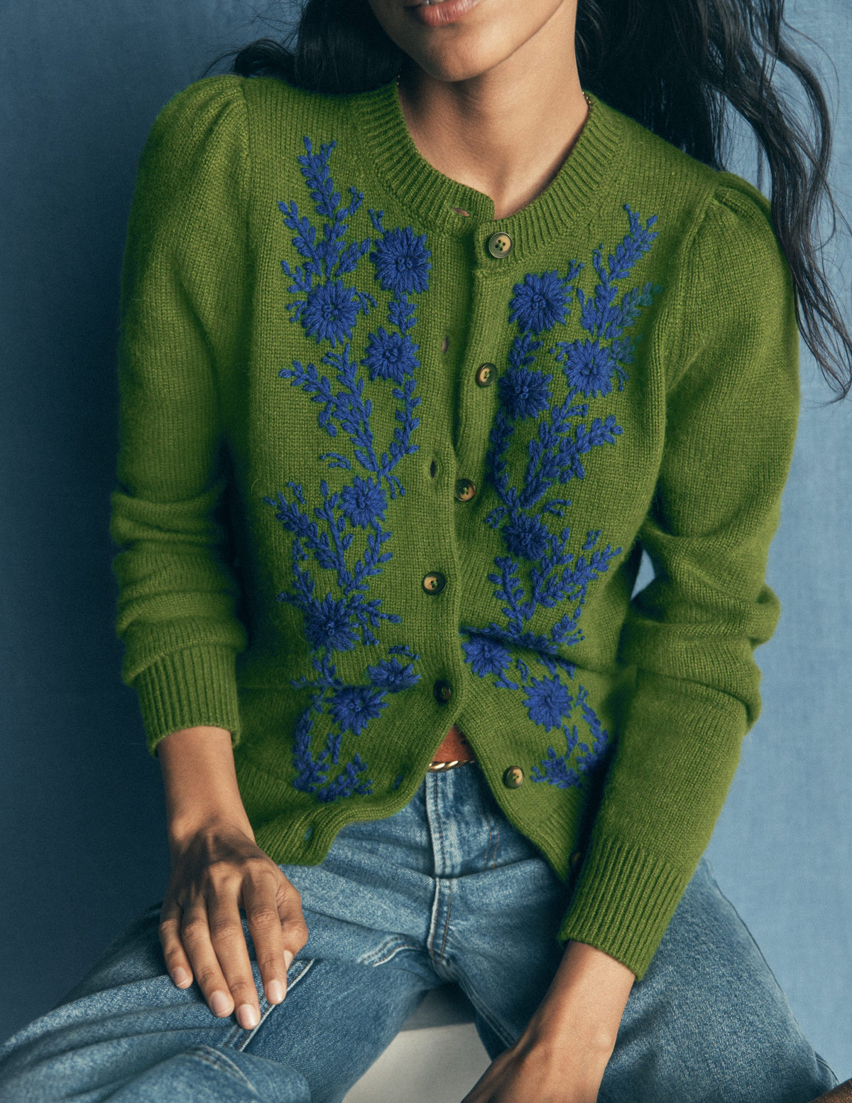 Strickjacke mit Stickerei-Schnittlauch-3