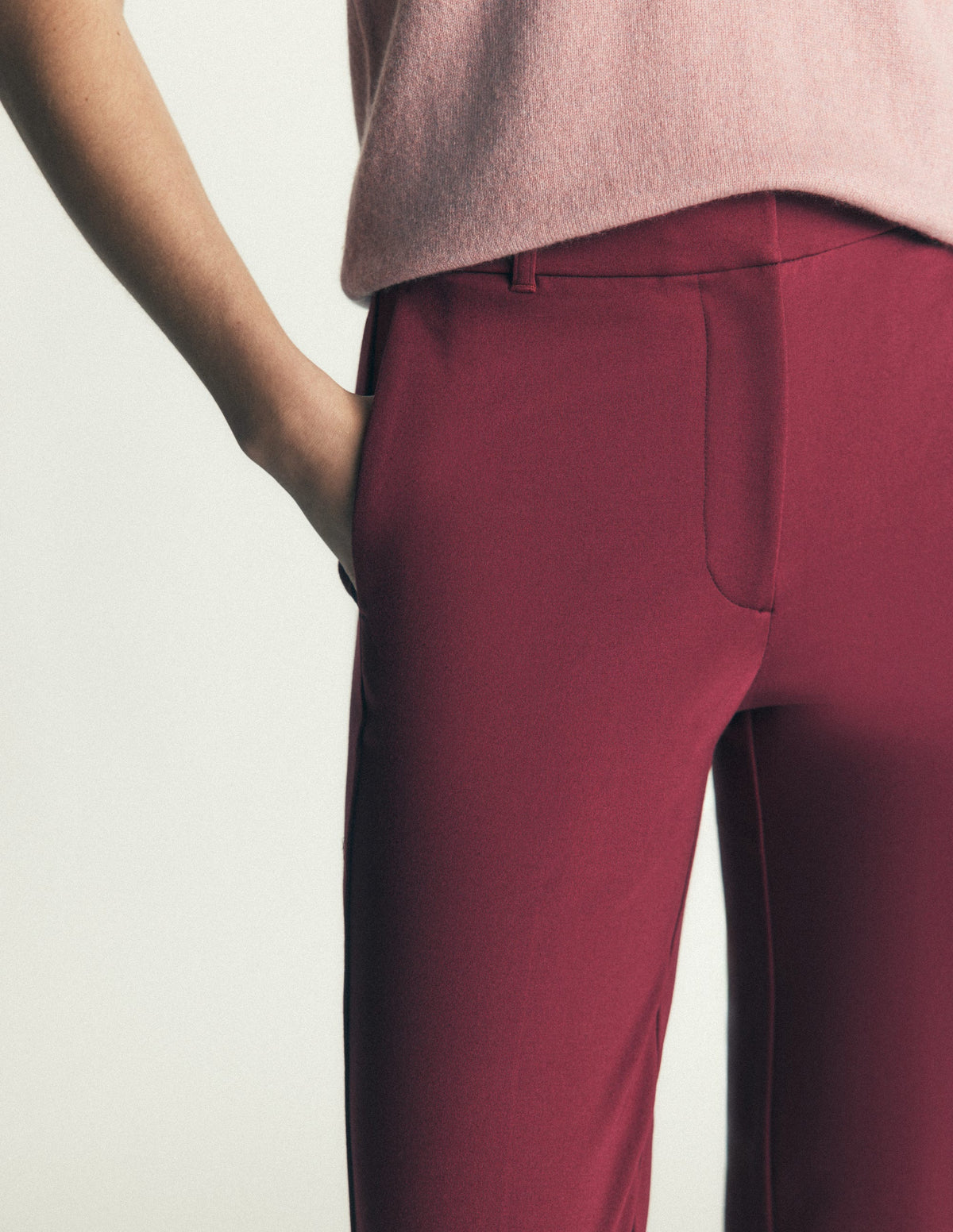 Highgate Ponte-Hose-Dunkelviolett-2