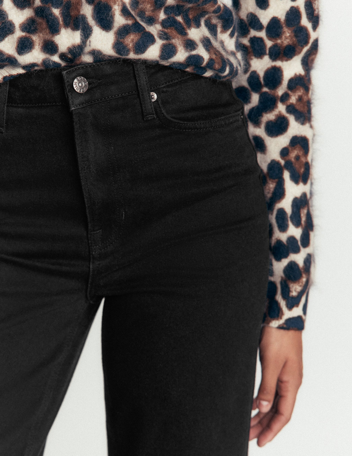 Jean droit taille haute-Noir - Image 2