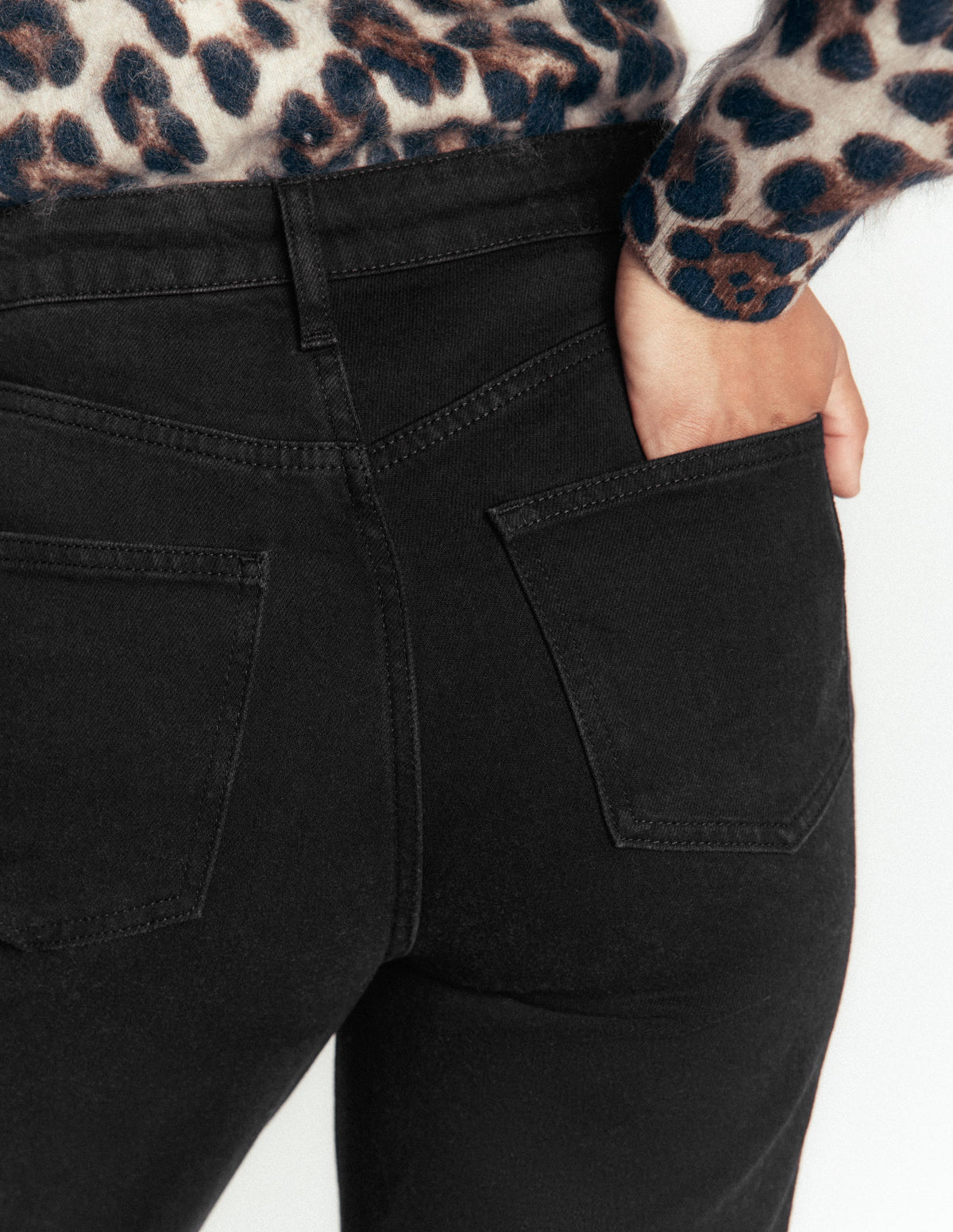 Jean droit taille haute-Noir - Image 6