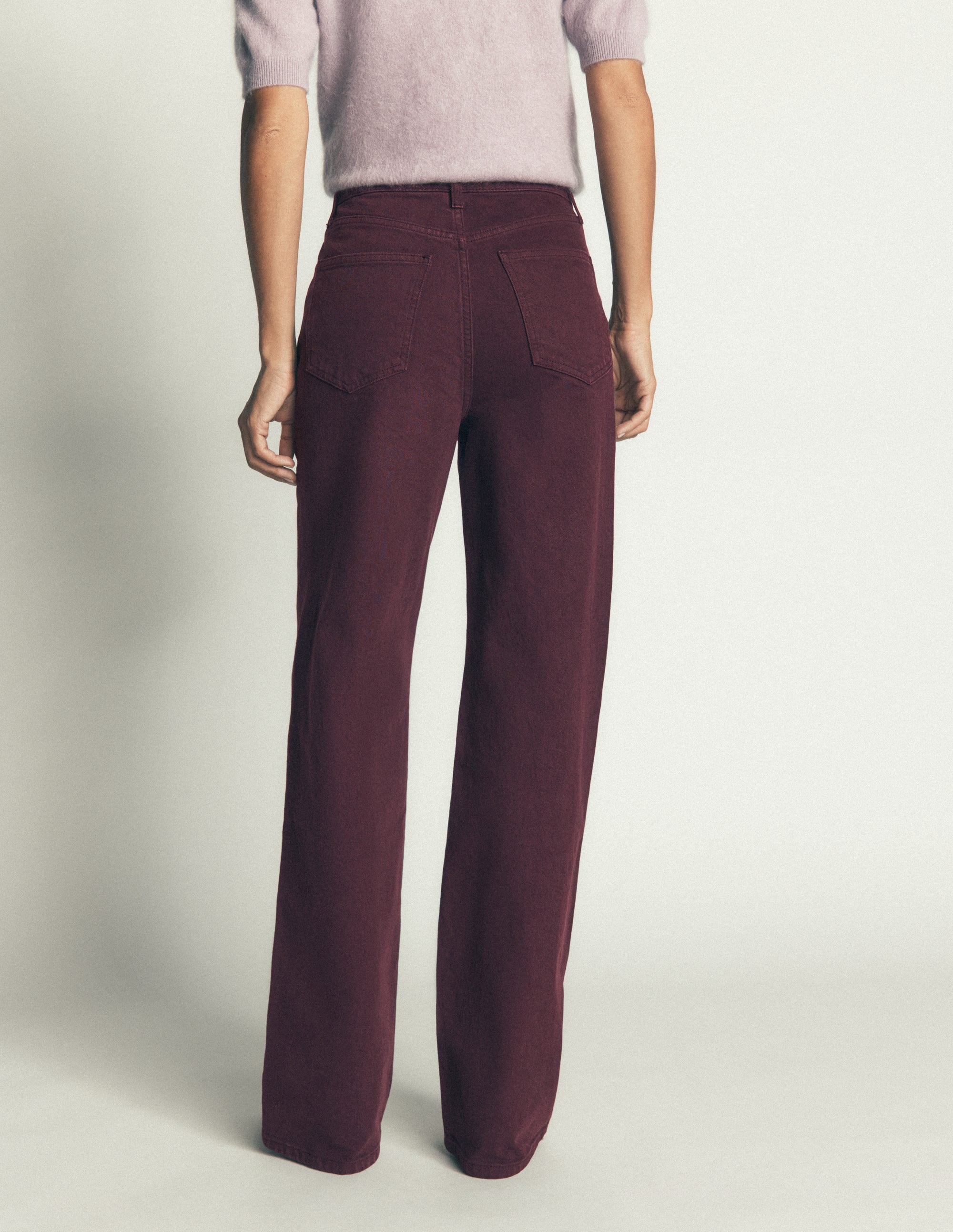 Jeans mit hohem Bund und geradem, weitem Bein-Weinprobe - Image 3