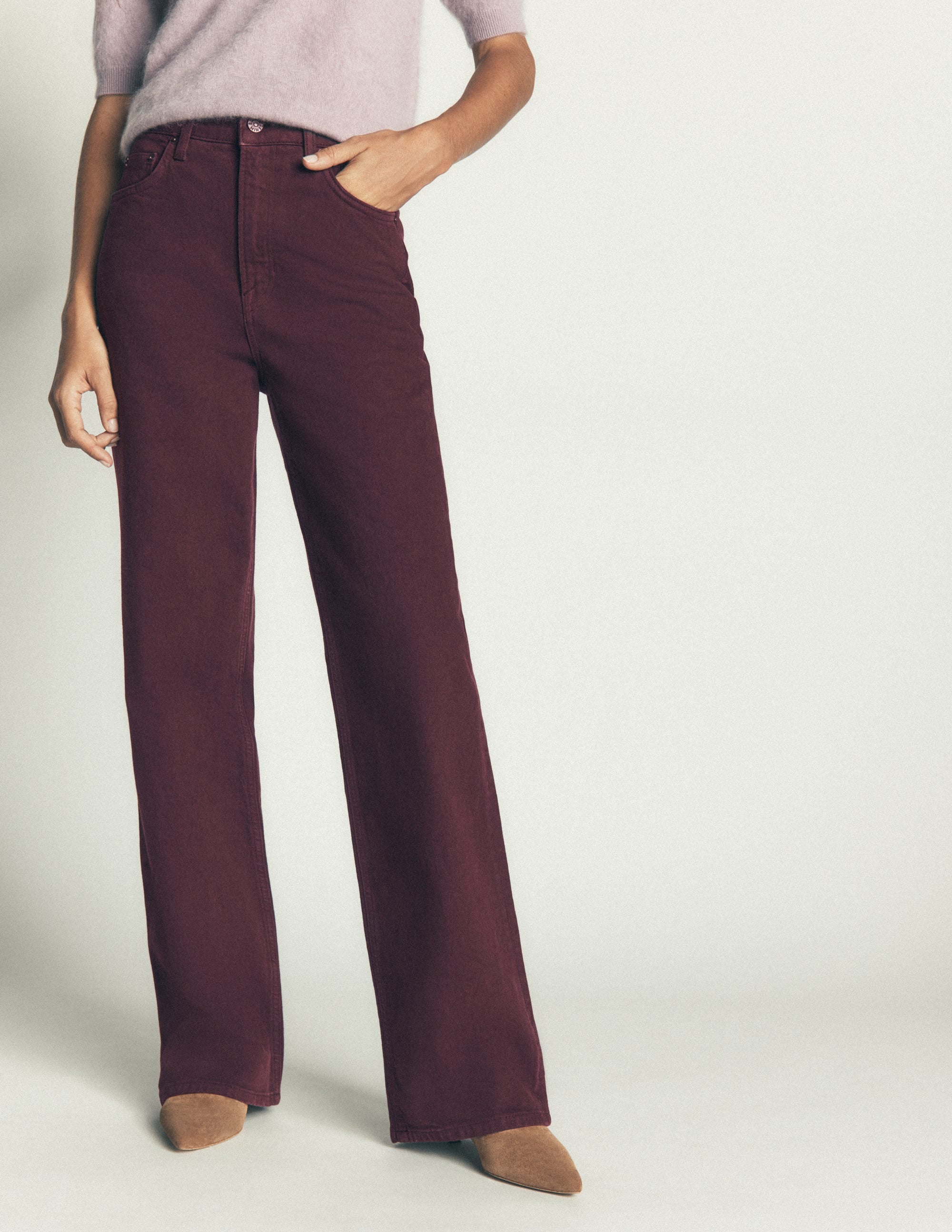 Jeans mit hohem Bund und geradem, weitem Bein-Weinprobe - Image 4