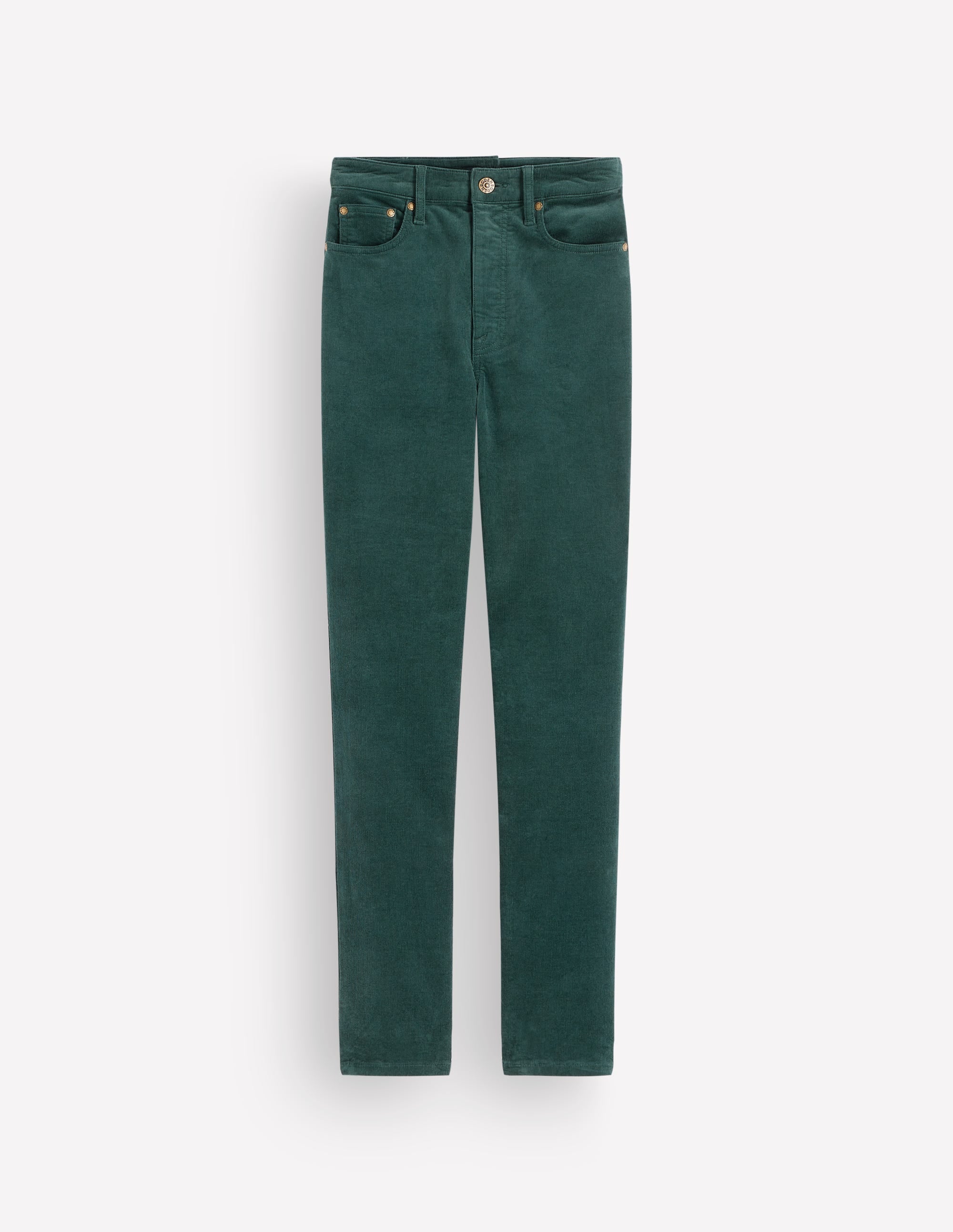 Schmal geschnittene Cord-Jeans mit hohem Bund-Seegras - Image 6