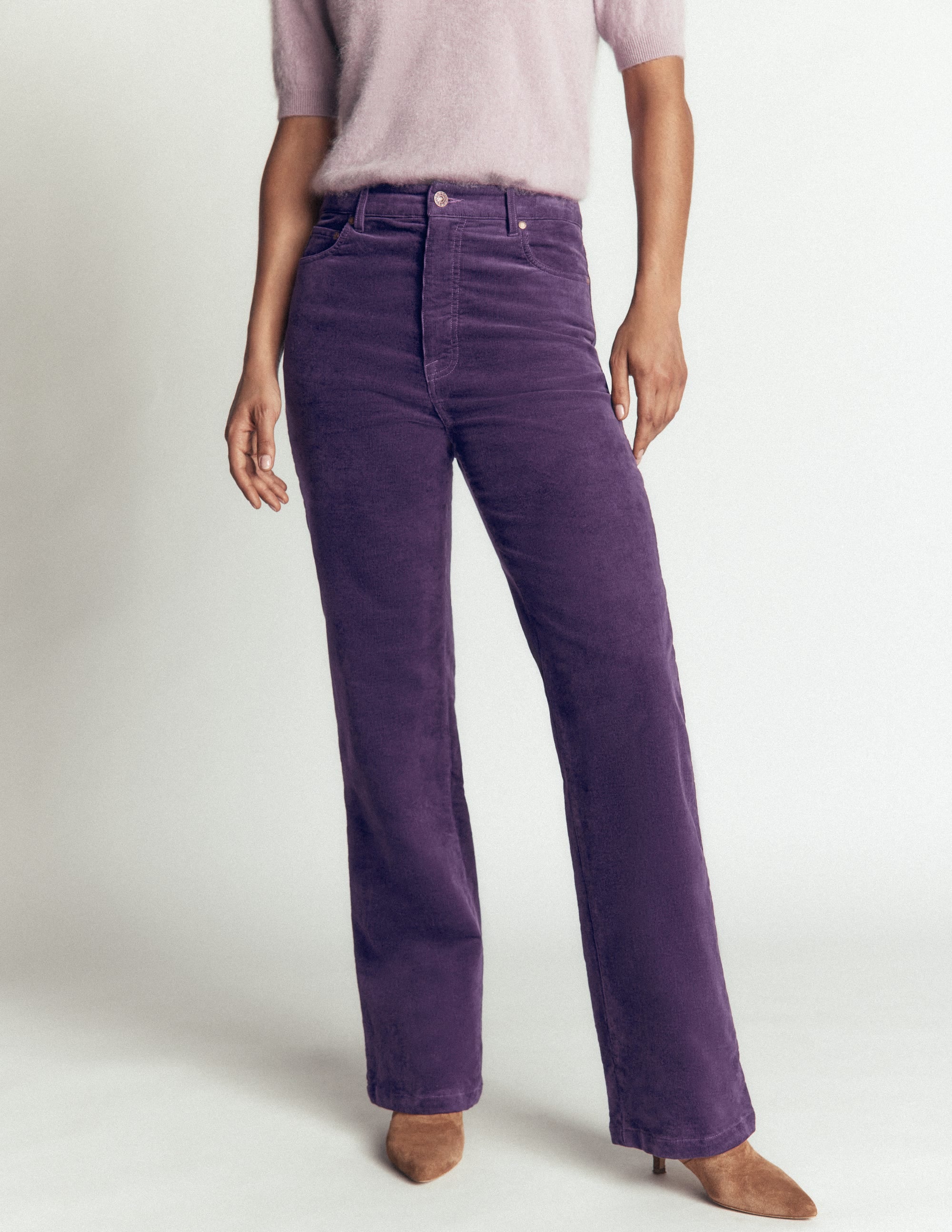 Cord-Jeans mit hohem Bund und geradem, lockerem Bein-Gotische Traube - Image 4