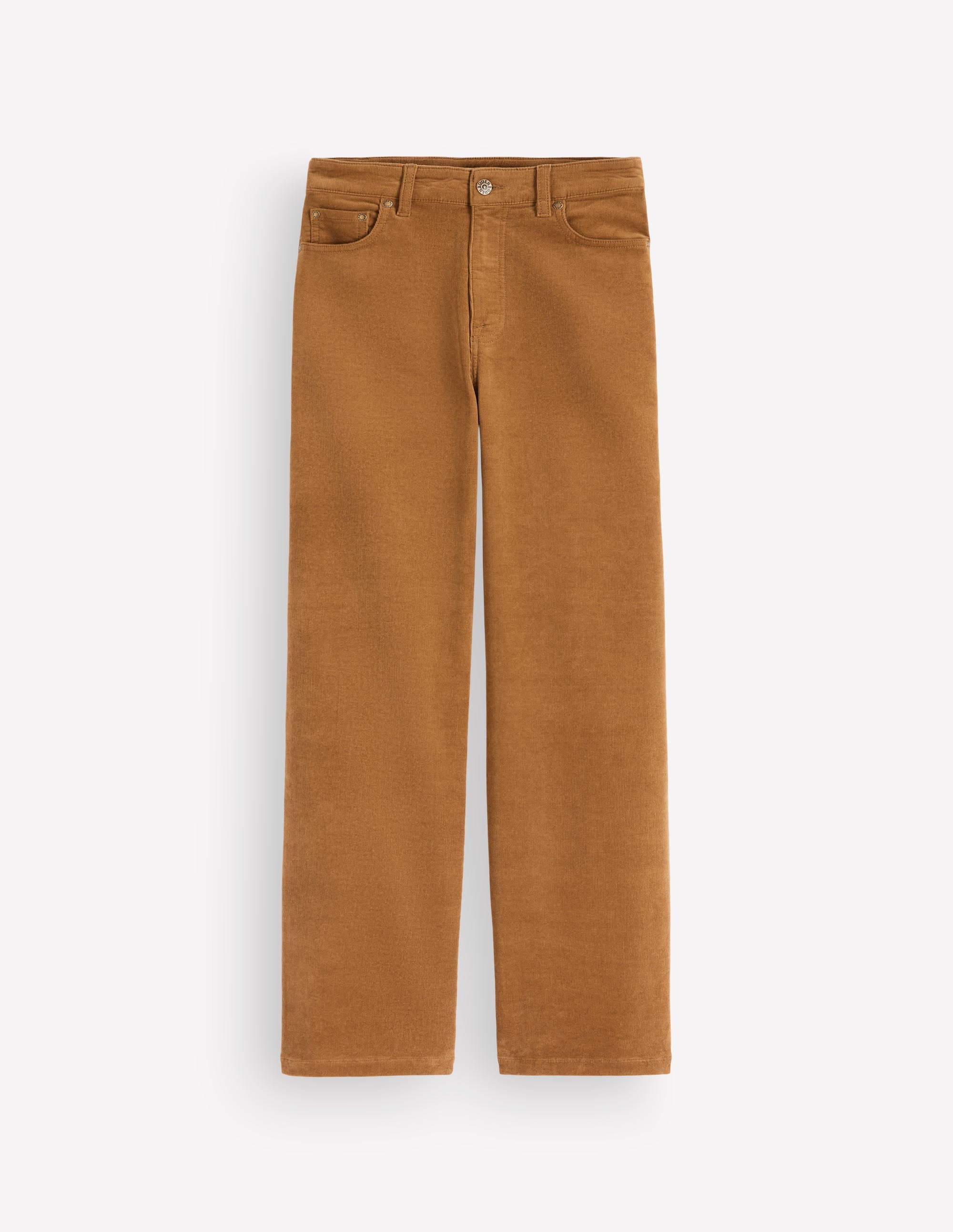 High Rise Cord Column Jeans-Rubber - Image 6