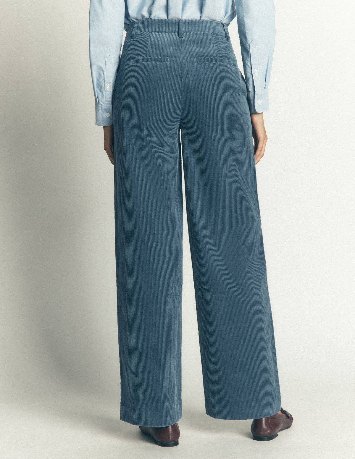Belgravia Hose aus Jumbo-Cord-Graublau-3