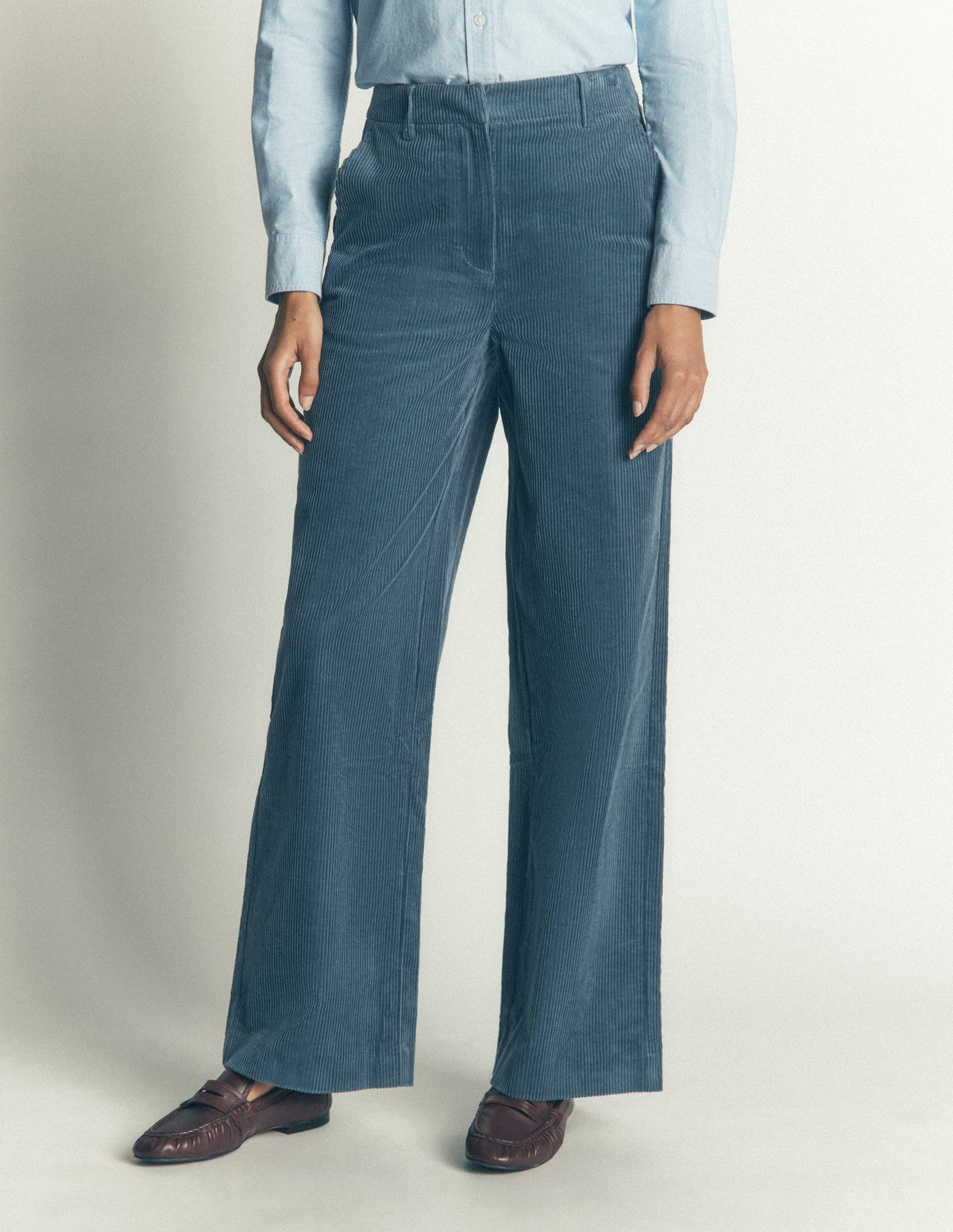 Belgravia Hose aus Jumbo-Cord-Graublau-4