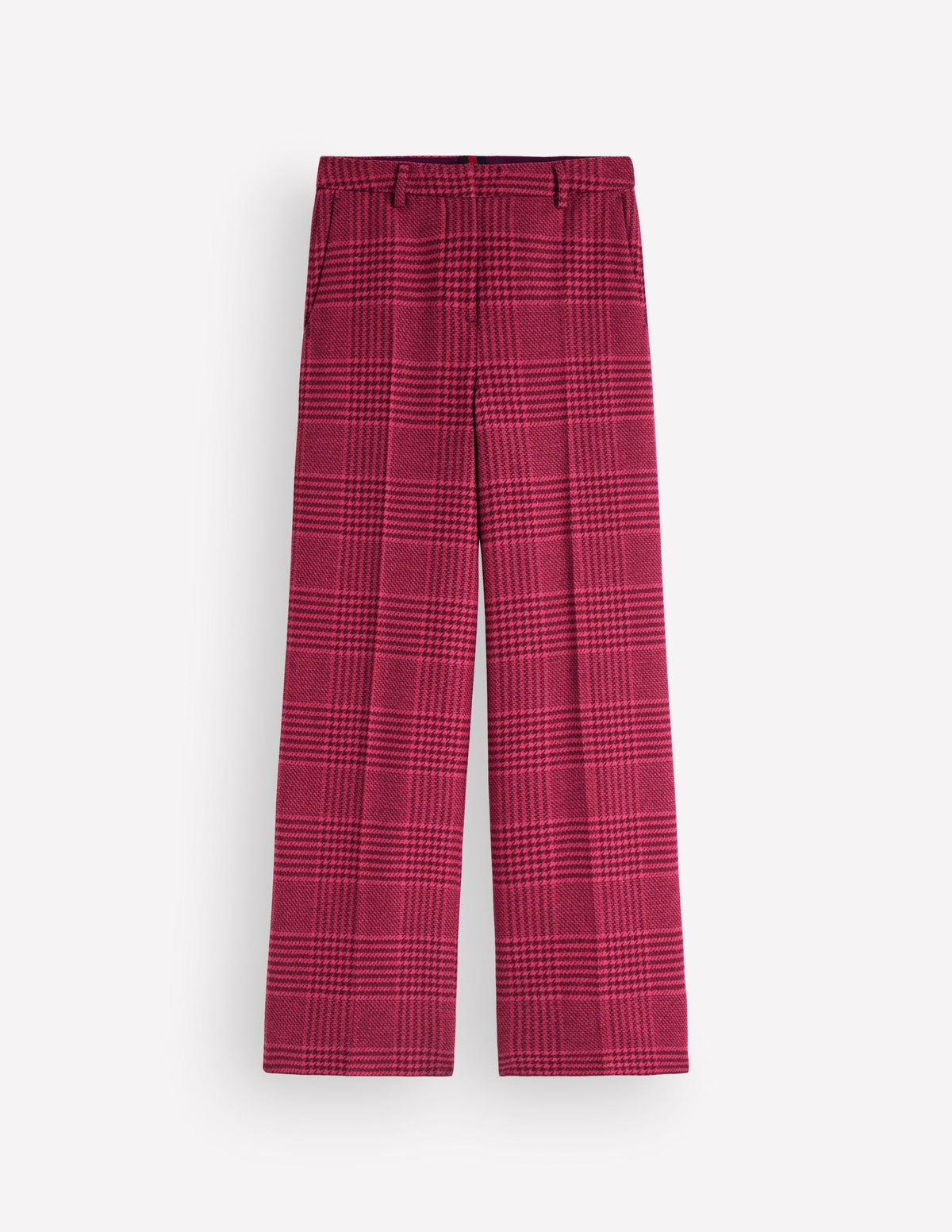 Belgravia Wool Blend Trousers-Pink and Maroon Check-8