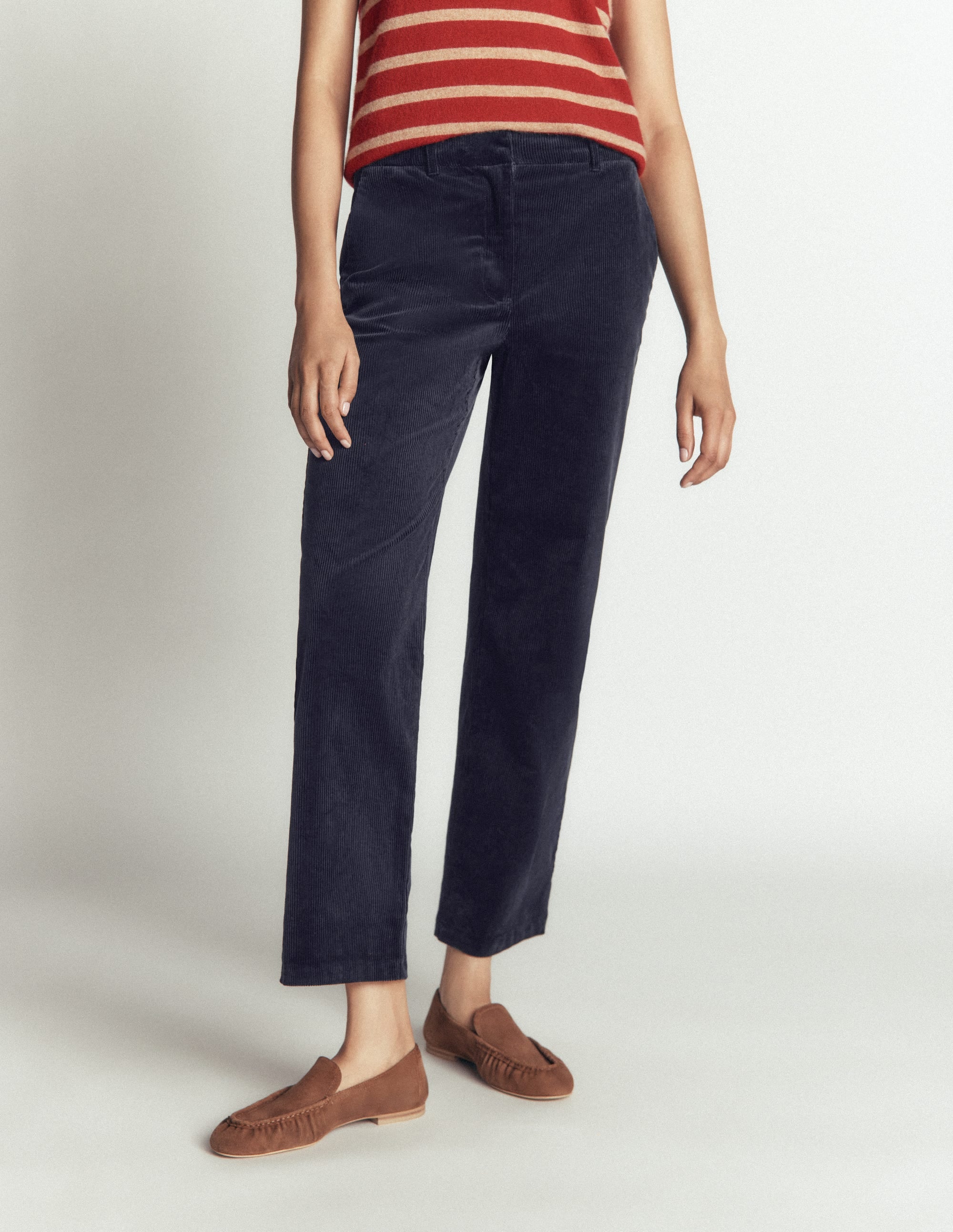 Pantalon Canonbury en velours côtelé-Bleu marine - Image 4