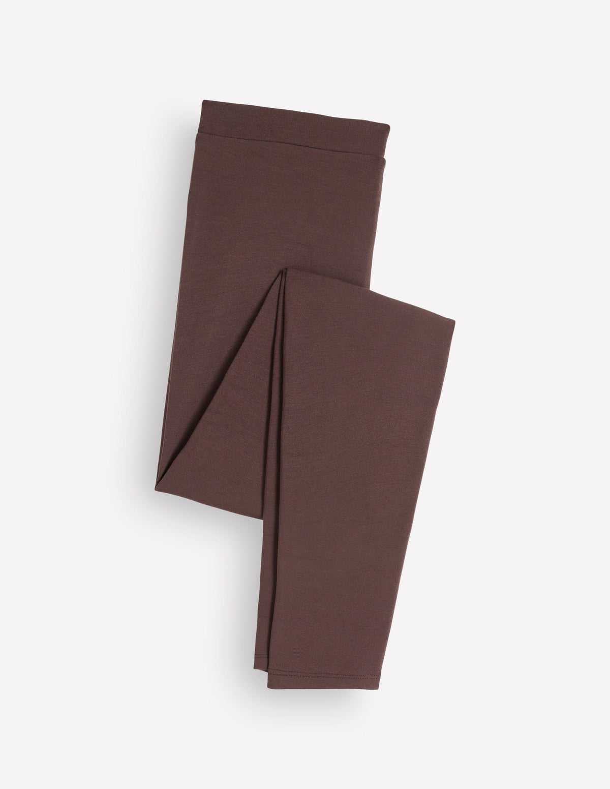 Jersey-Leggings mit hohem Bund-Bitterschokolade - Image 6
