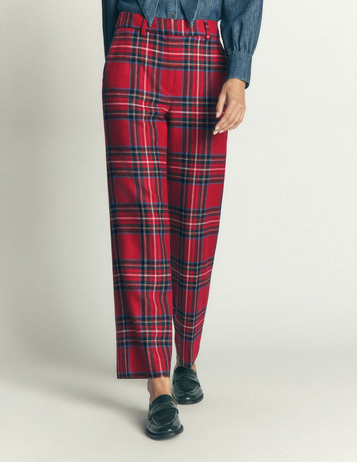 Canonbury Hose aus Wollmischung-Rot Kariert - Image 5