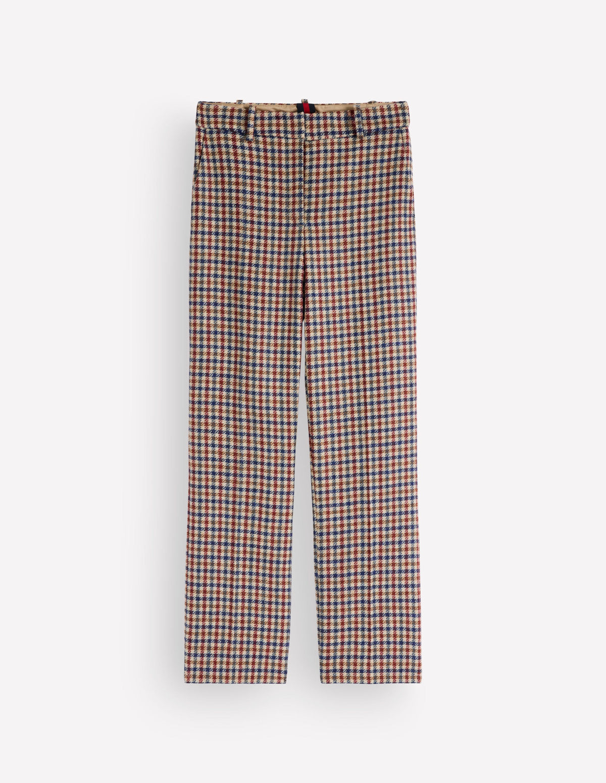 Canonbury Hose aus Wollmischung-Naturweiß, Blau und Kastanienbraun Kariert - Image 11