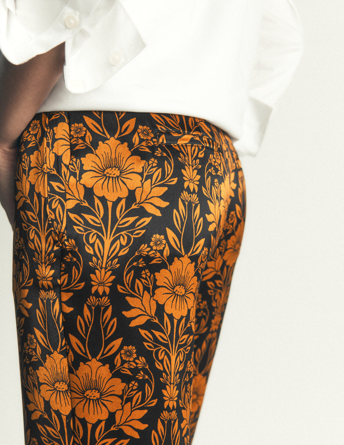 Pantalon à détails plumes-Motif Flourishing Sprig - Image 5