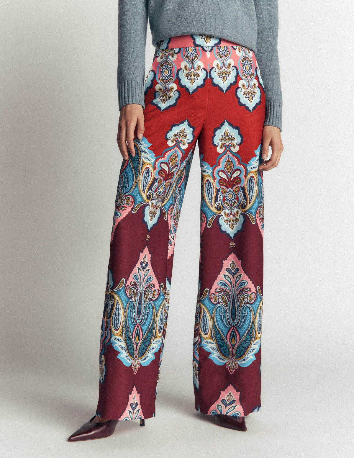 Belgravia Hose für besondere Anlässe-Bunt, Knalliges Paisleymuster-4