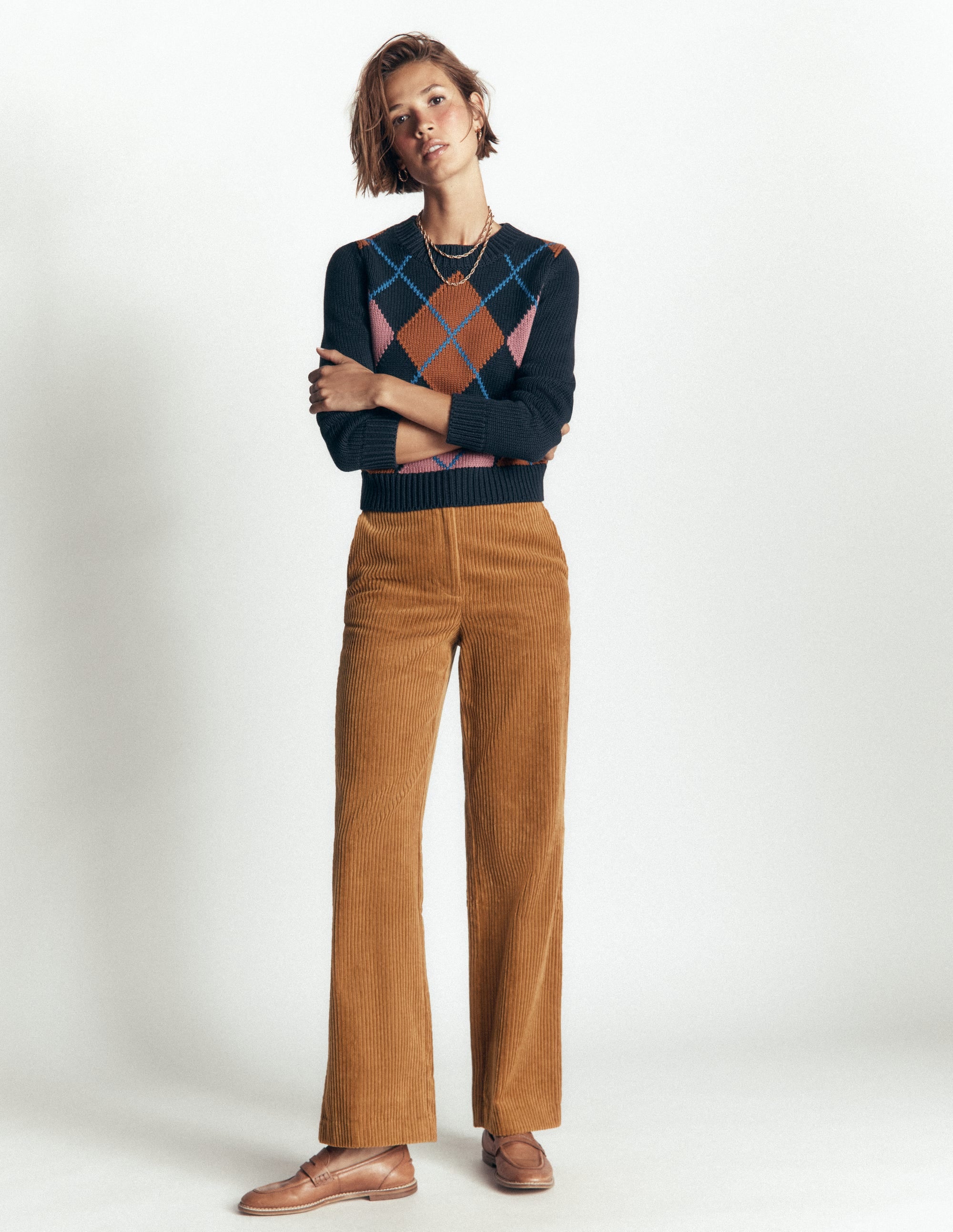 Fitzrovia Cord-Säulenhose-Lebkuchen - Image 1